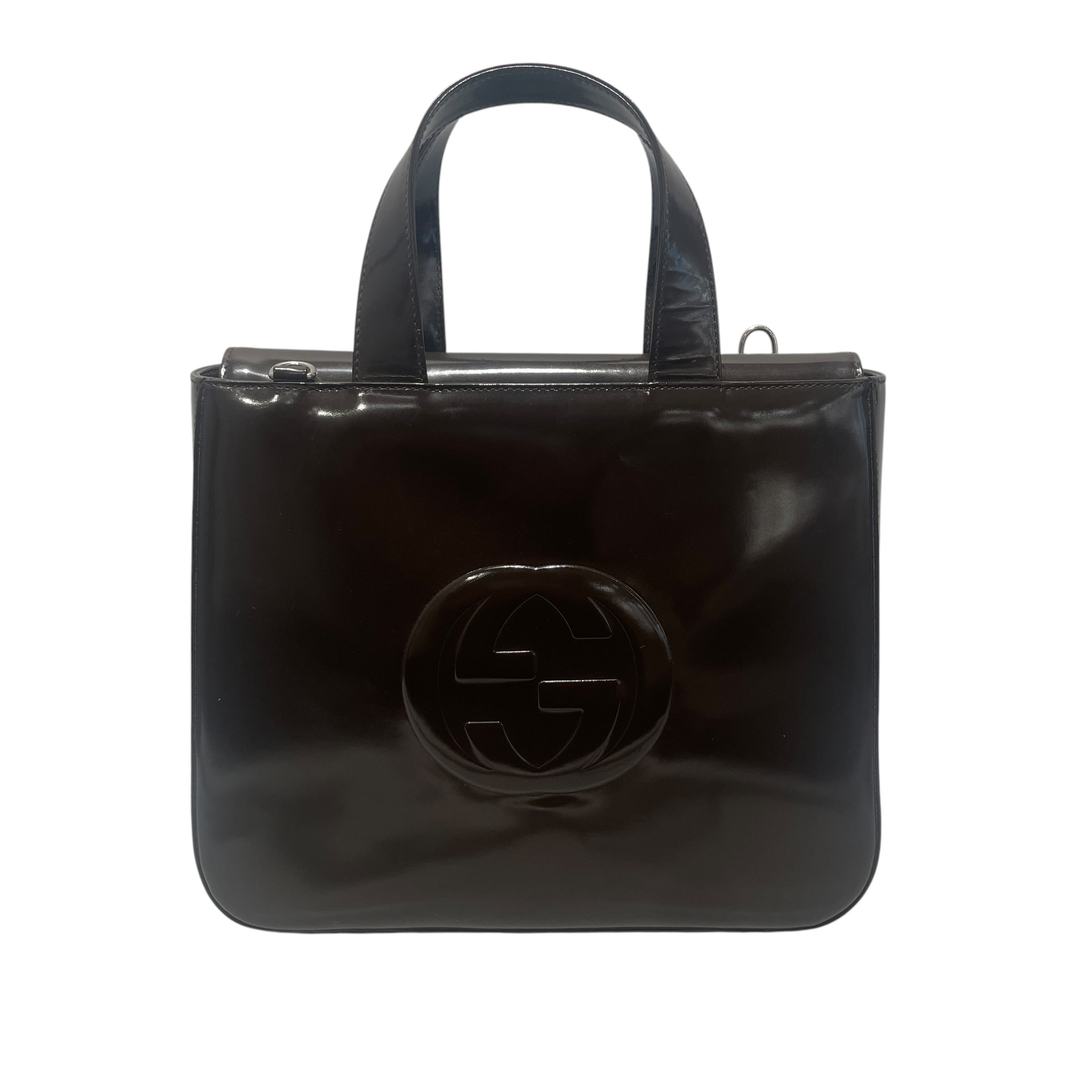 GUCCI/Tote Bag/Faux Leather/BRW/G TOP HANDLE TOTE BAG view 1
