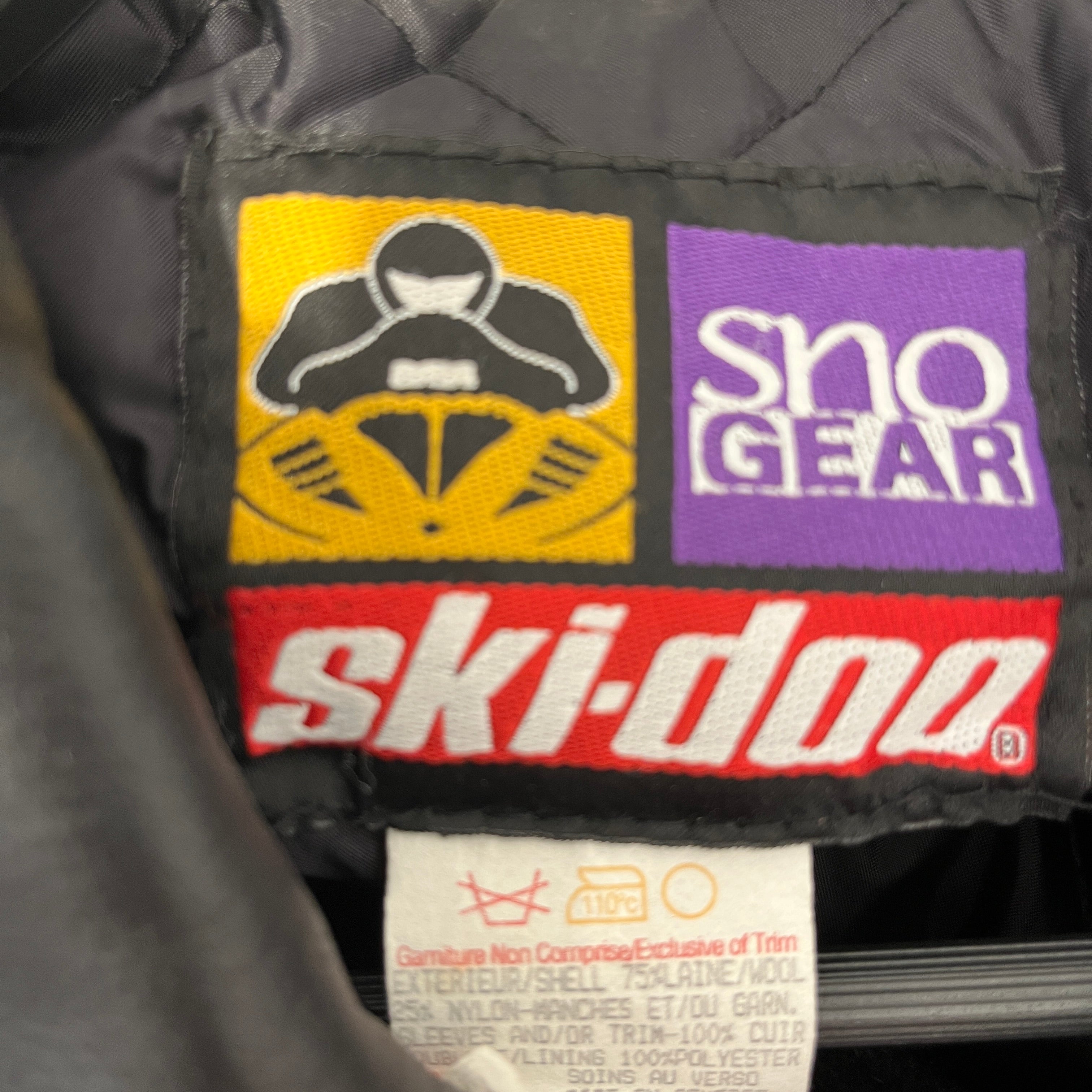 Vintage/Jacket/L/Wool/BLK/patch letterman style skidoo x view 3