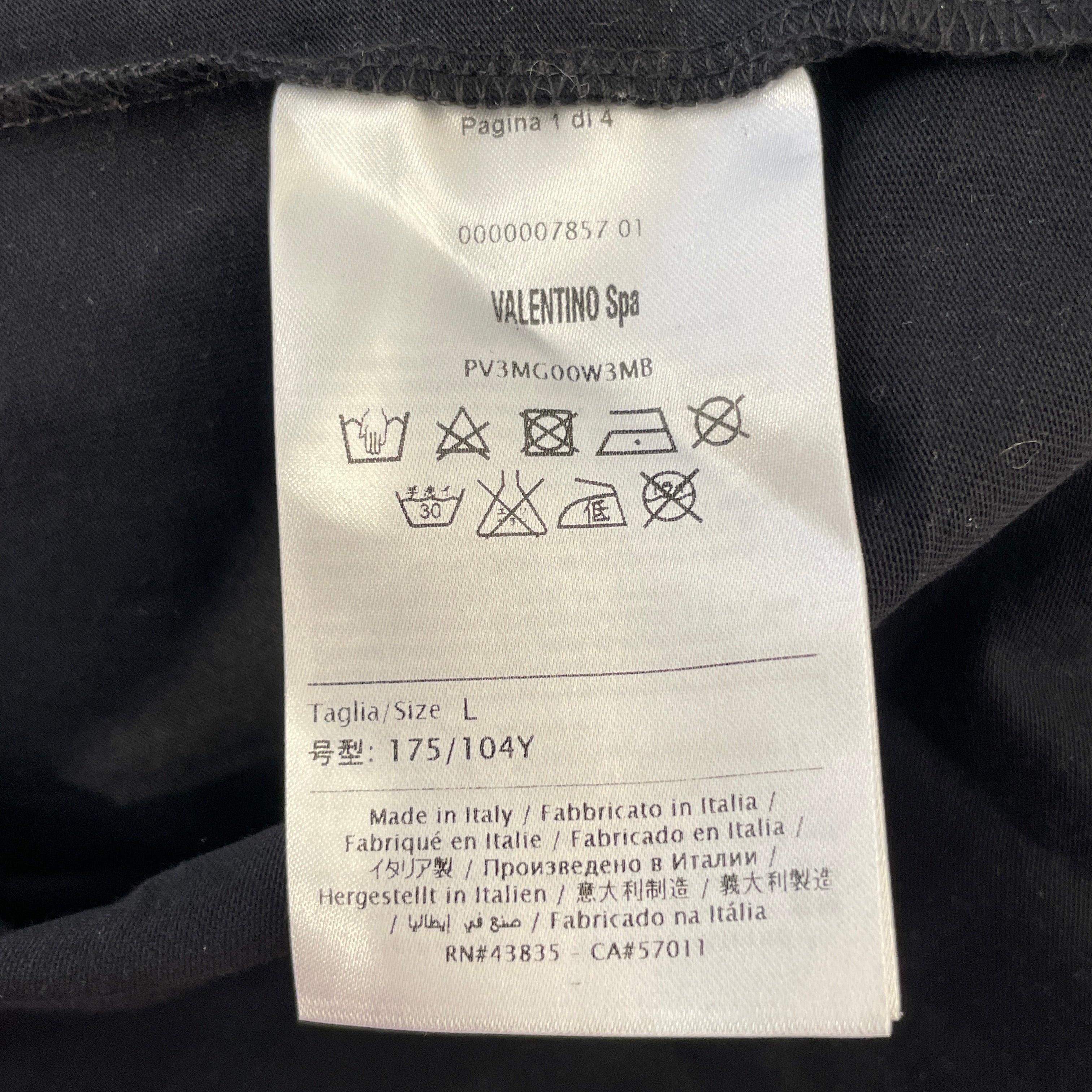 VALENTINO/T-Shirt/L/Cotton/BLK/Camouflage/BLACK ON BLACK view 4
