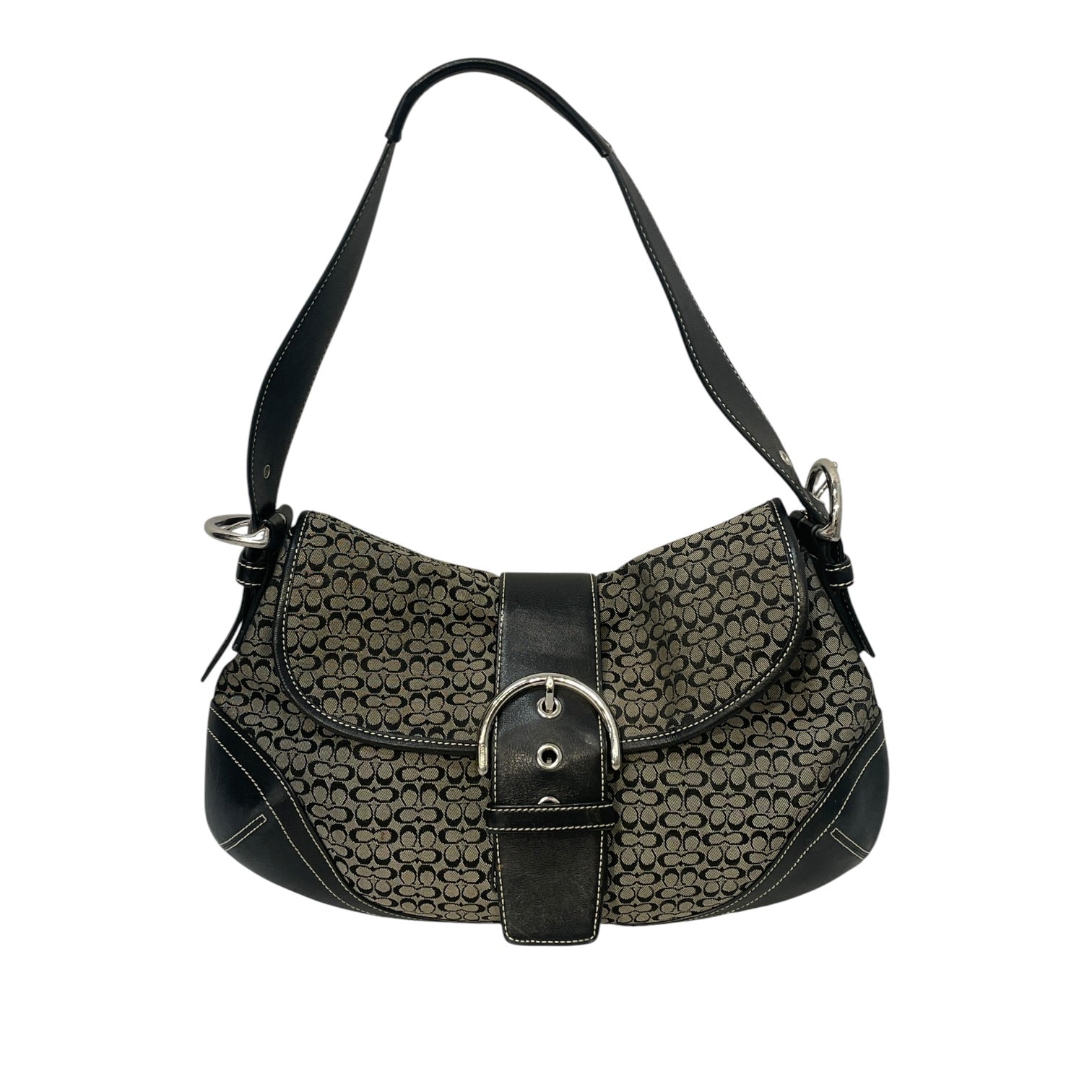 COACH/Hand Bag/Monogram/Cotton/BLK/soho buckle f06808 view 1