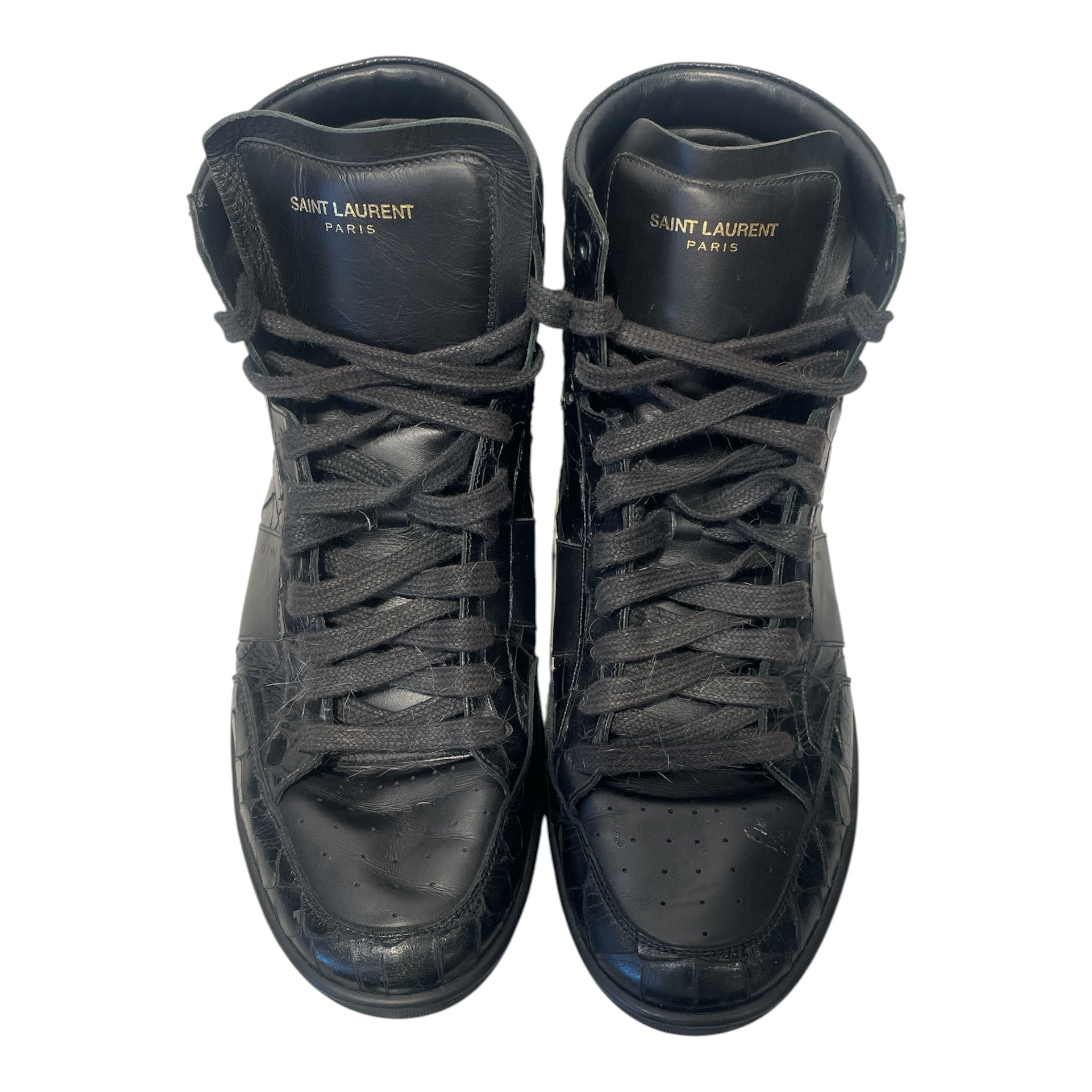 SAINT LAURENT/Hi-Sneakers/EU 43/Leather/BLK/SL-10H CROC view 4