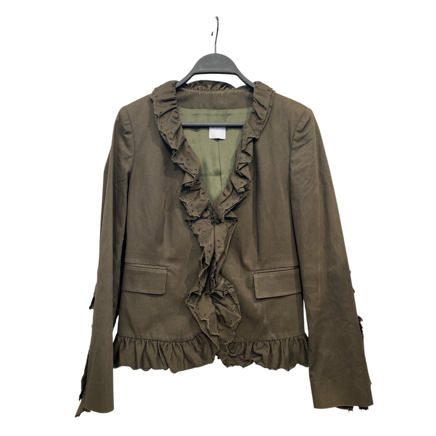 VALENTINO/Jacket/4/Cotton/GRN/OLIVE SAFARI BLAZER RED VALENT view 1