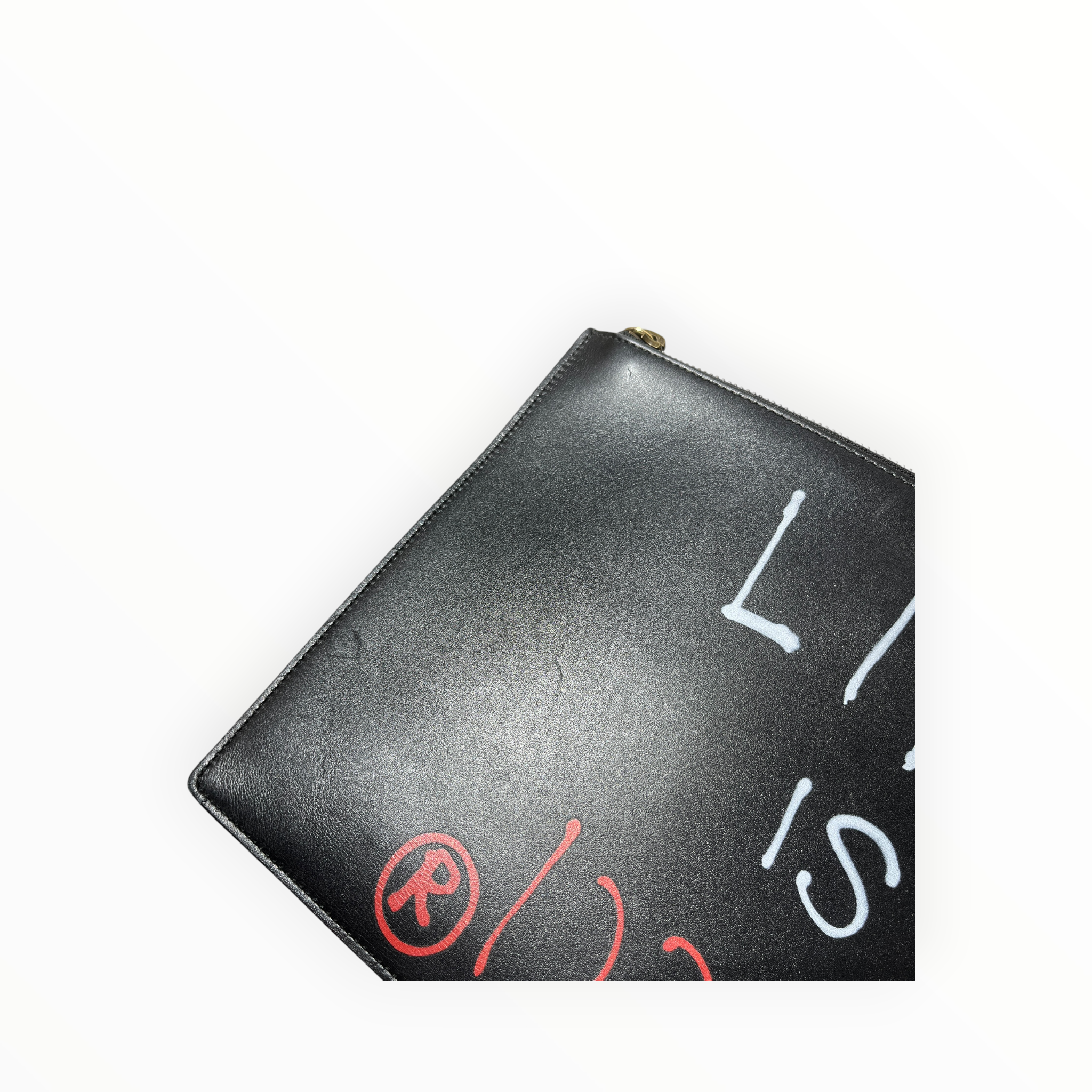 GUCCI/Pouch/Leather/BLK/life is gucci pouch view 6