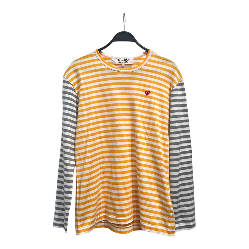 PLAY COMME des GARCONS/LS T-Shirt/XL/Cotton/BLK/Stripe/