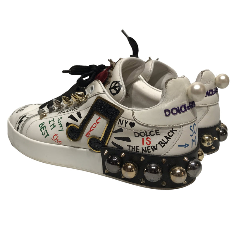 DOLCE&GABBANA/Low-Sneakers/EU 38/Leather/WHT/dolce and gabana portiofino
