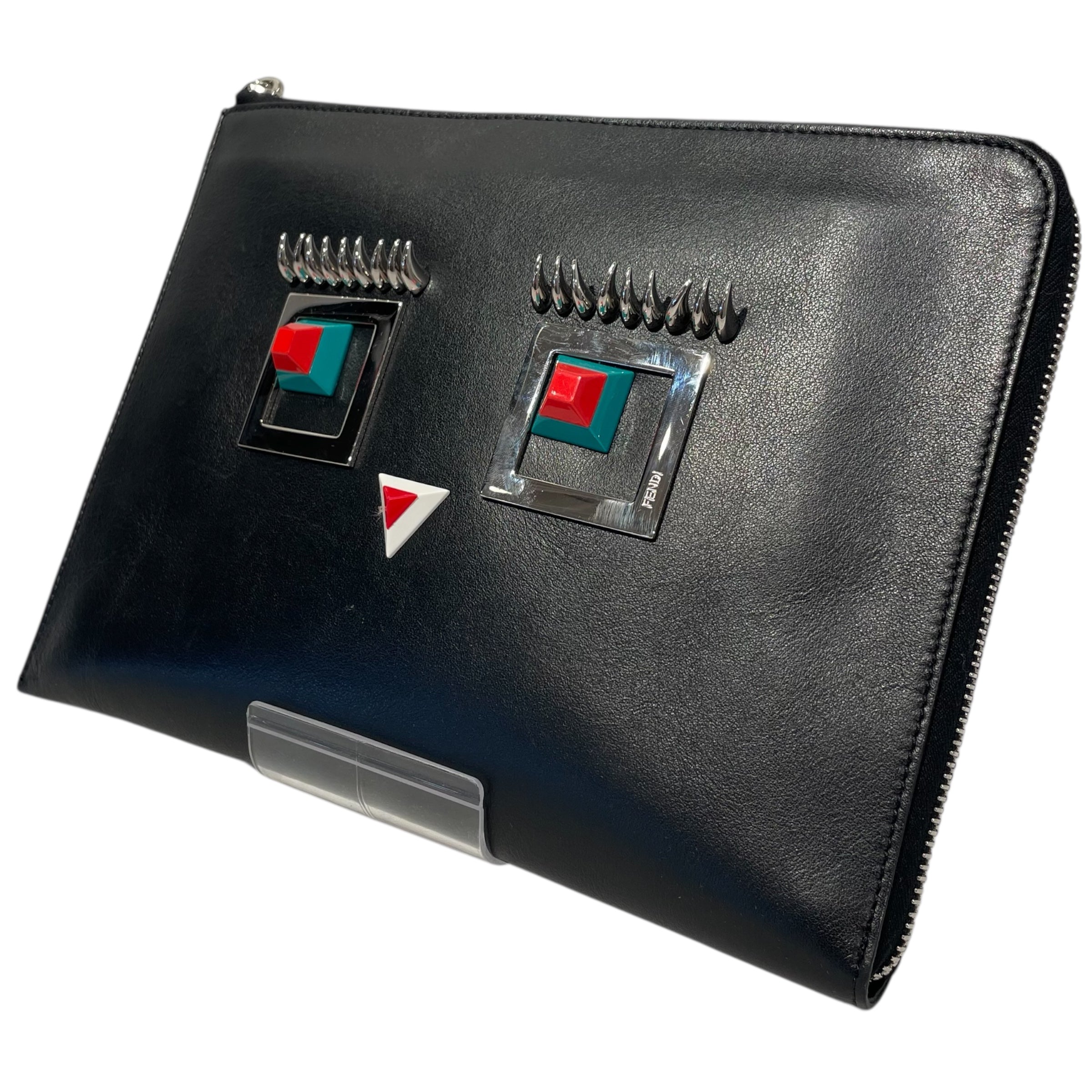 FENDI/Clutch Bag/Leather/BLK/FENDI HYPNOTEYES MONSTER BAG view 1