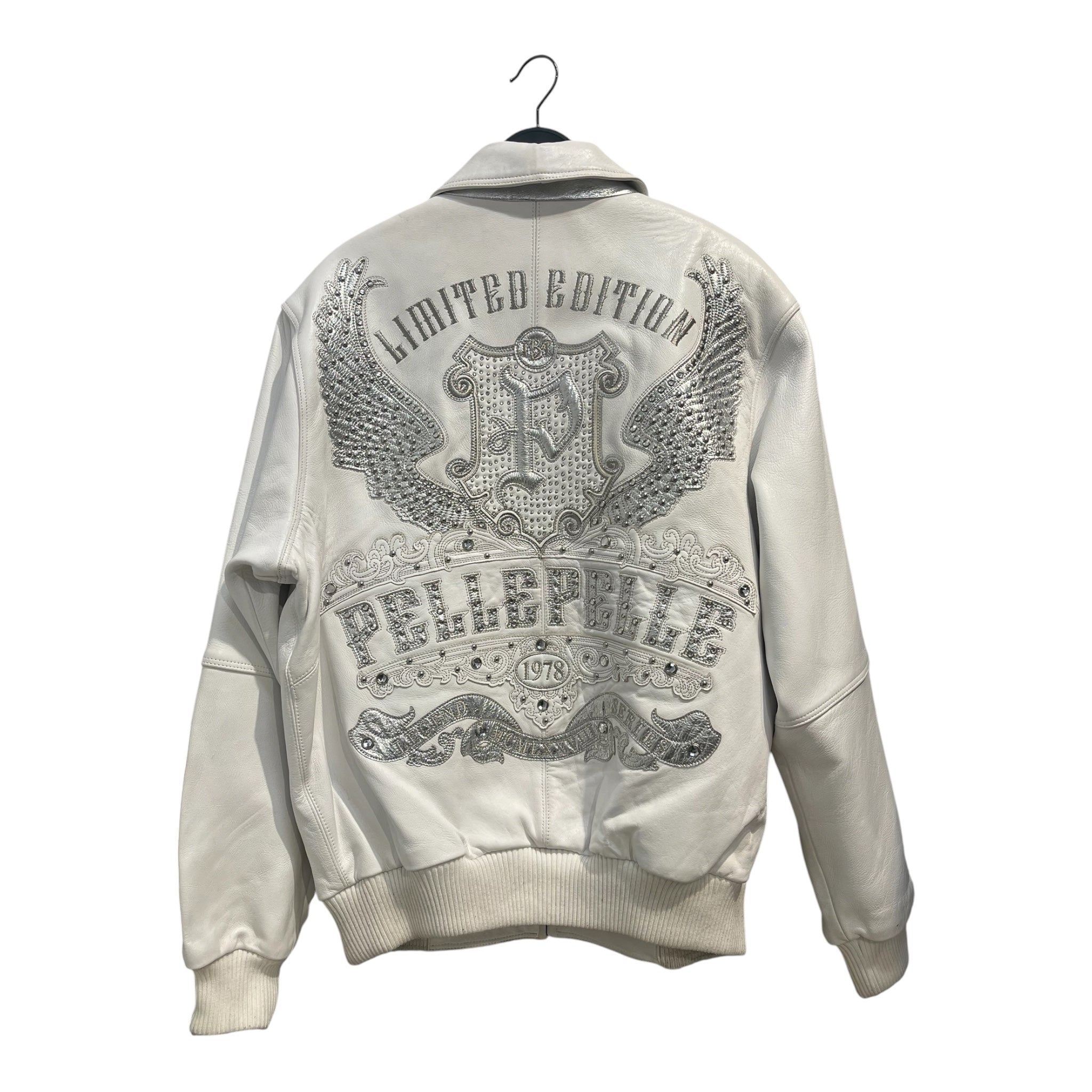 Pelle Pelle/Leather Jkt/46/Leather/WHT/SILVER EMBELLISH P EMBROIDERY view 2