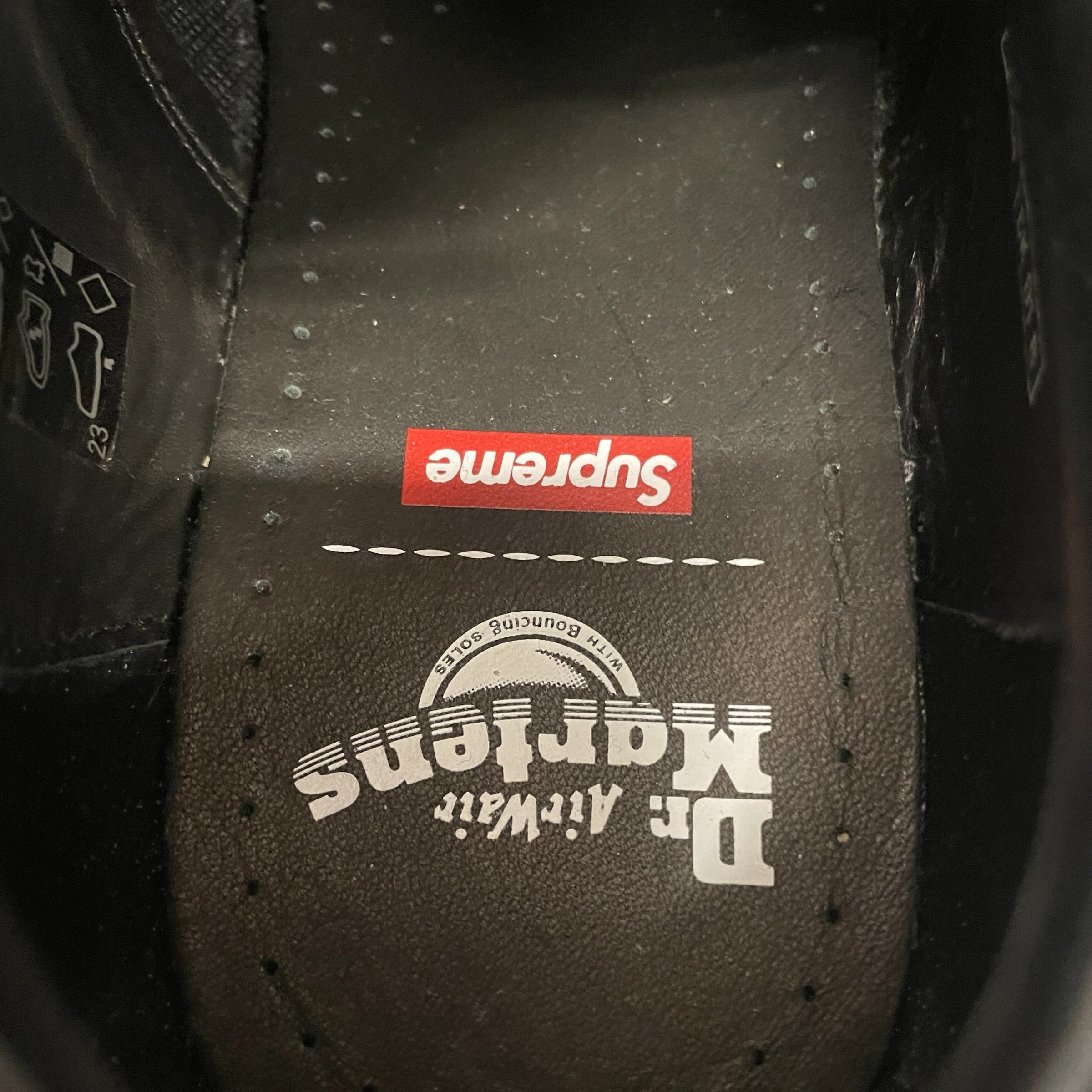 Dr.Martens/Supreme/Loafers/US 13/Leather/BLK/ view 3