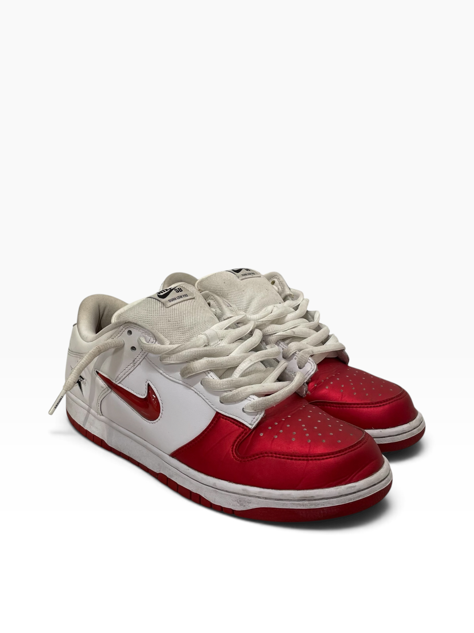 Supreme/NIKE SB/Low-Sneakers/US 10.5/Cotton/RED/SUPREME VARSITY RED view 1