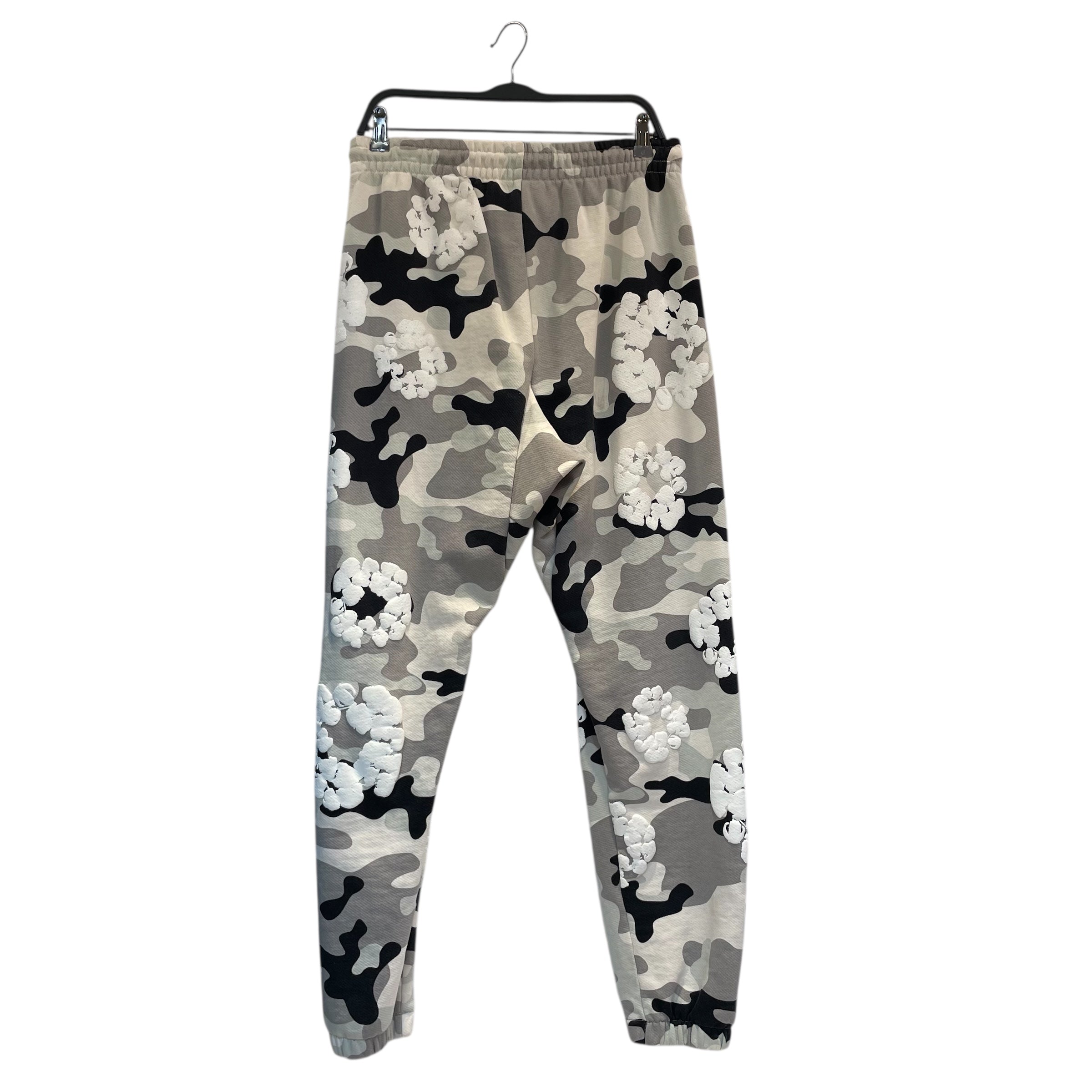 DENIM TEARS/Pants/M/Cotton/WHT/Camouflage/Cuffed White Camo Sweats view 2