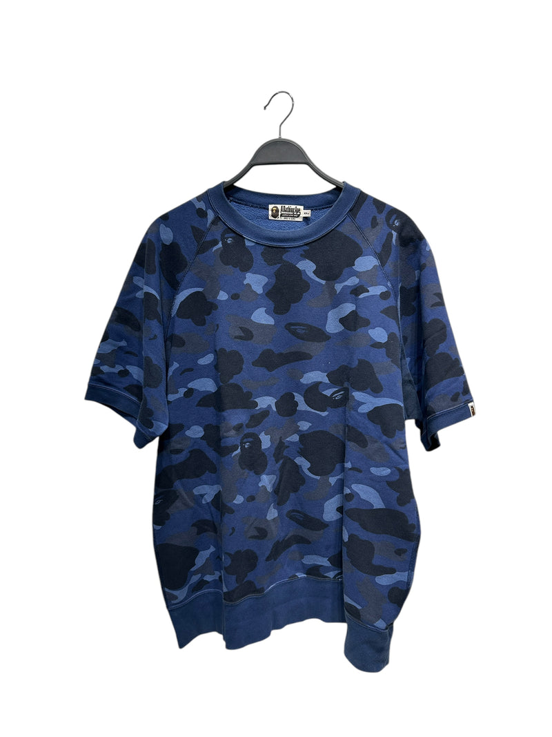 A BATHING APE/T-Shirt/XXL/Cotton/NVY/Camouflage/SWEATSHIRT TEE