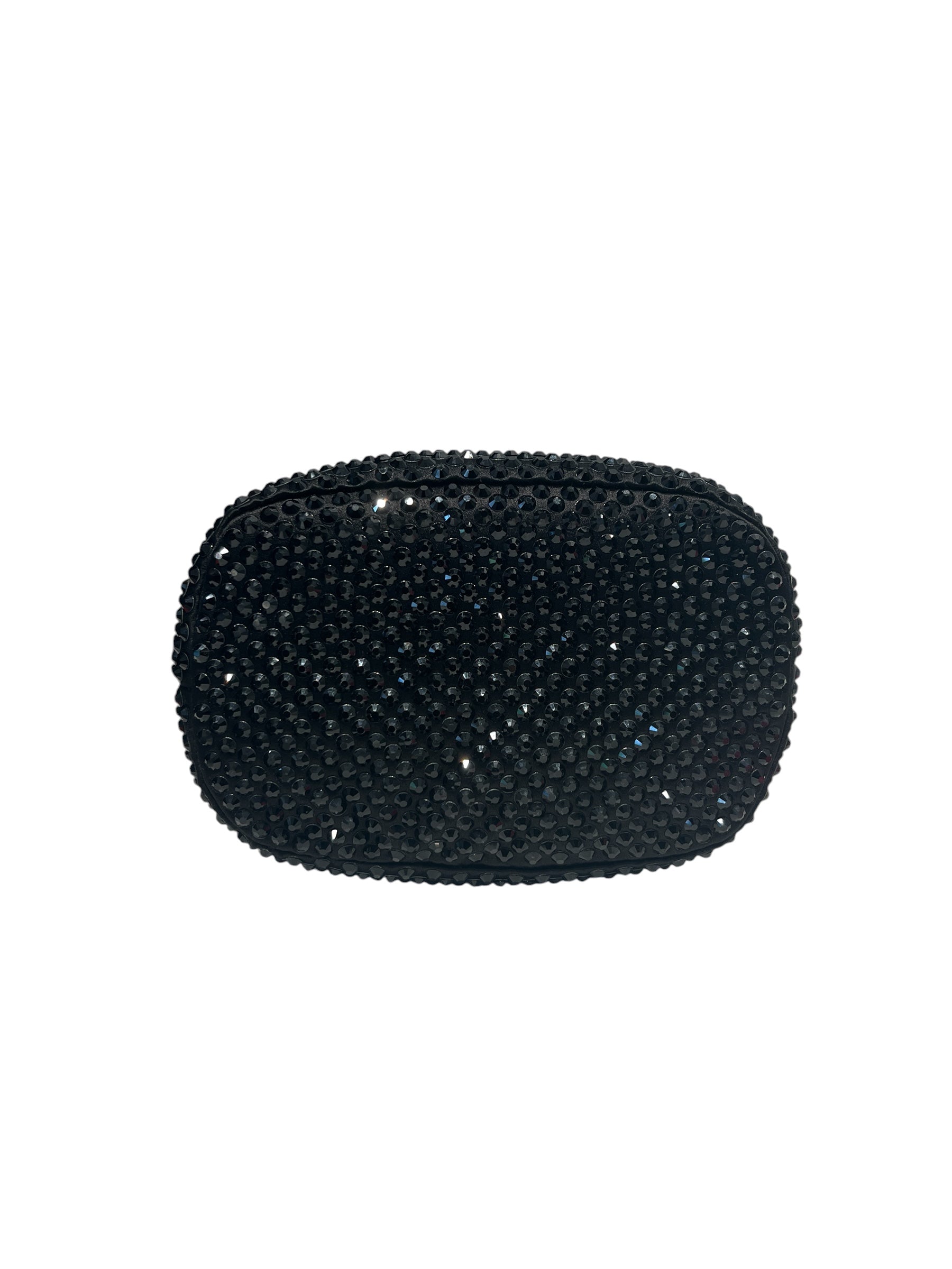 PRADA/Hand Bag/Silk/BLK/BUCKET SATIN CRYSTAL view 3