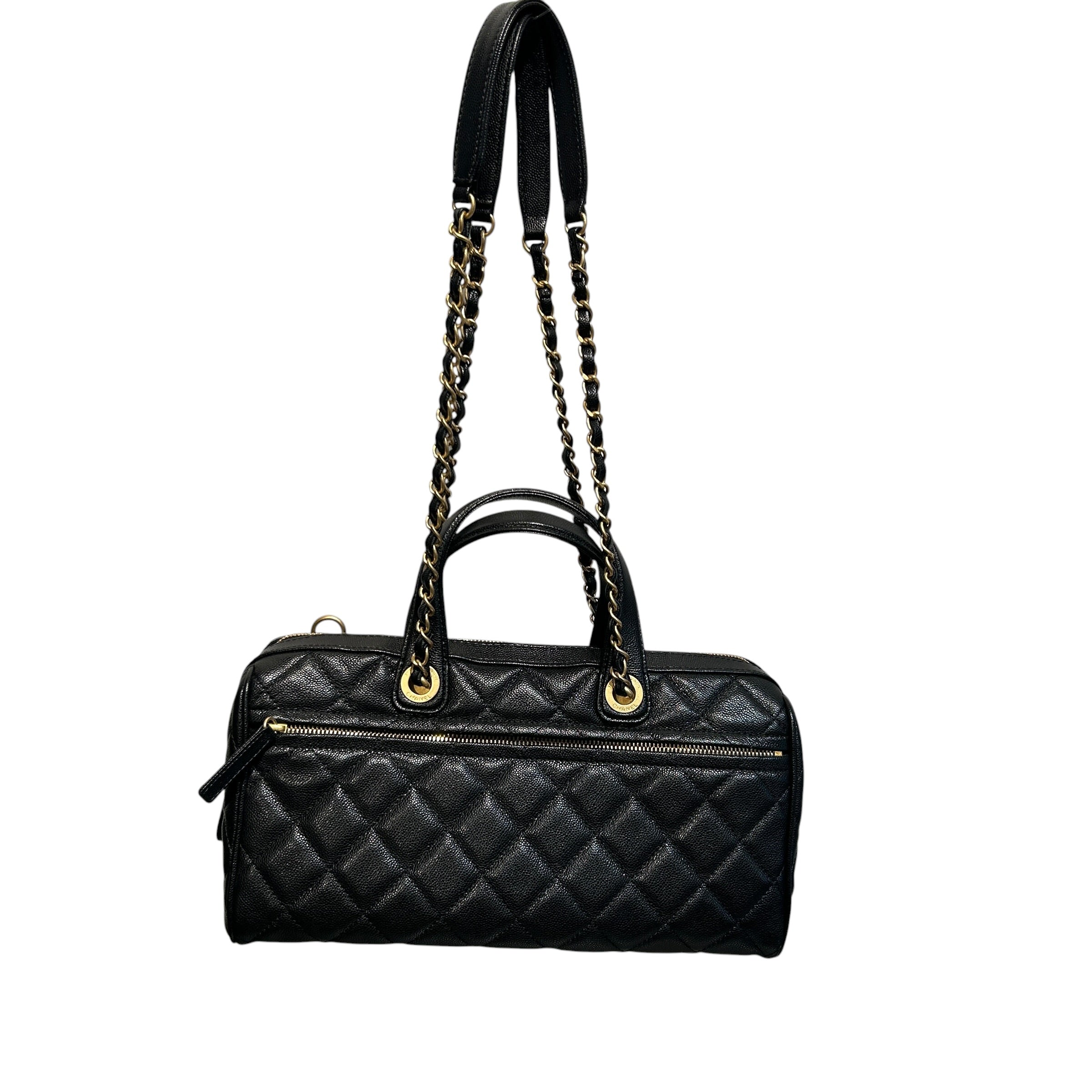 CHANEL/Backpack/Leather/BLK/BOWLING BAG 25A view 2