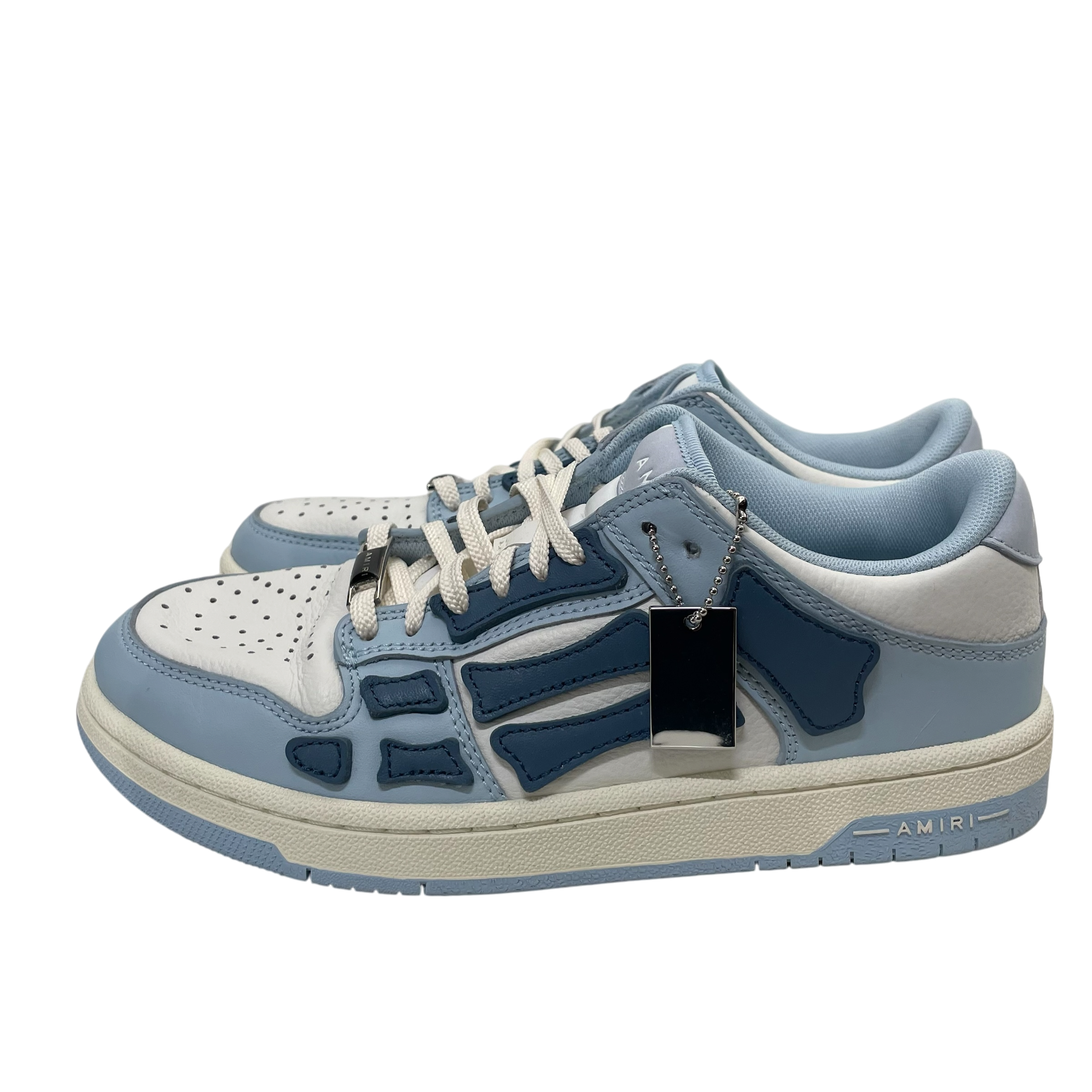 AMIRI/Low-Sneakers/US 8/Leather/WHT/Amiri Skel Top Low Sneaker Blu view 5