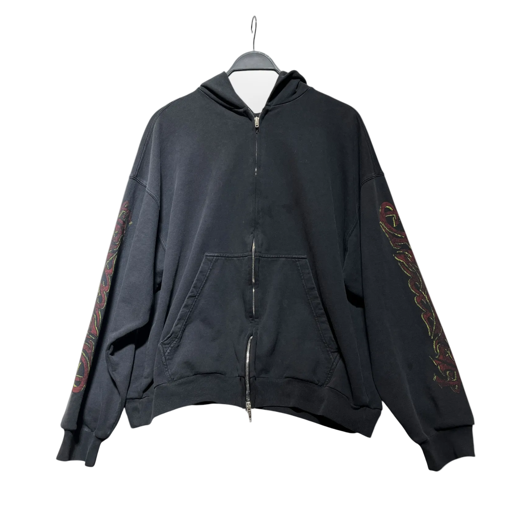 BALENCIAGA/Zip Up Hoodie/M/Cotton/BLK/Offshore view 1