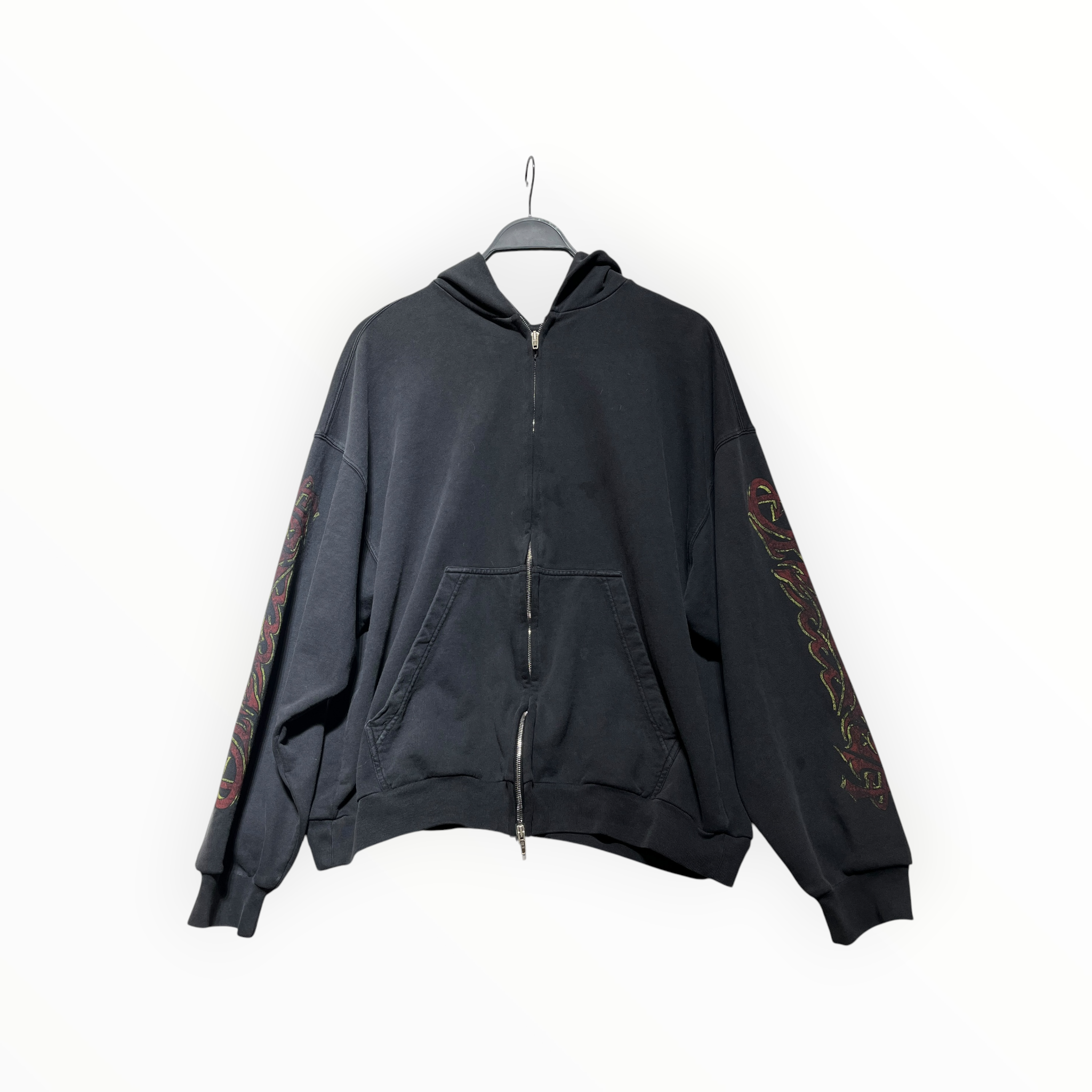 BALENCIAGA/Zip Up Hoodie/M/Cotton/BLK/Offshore view 1