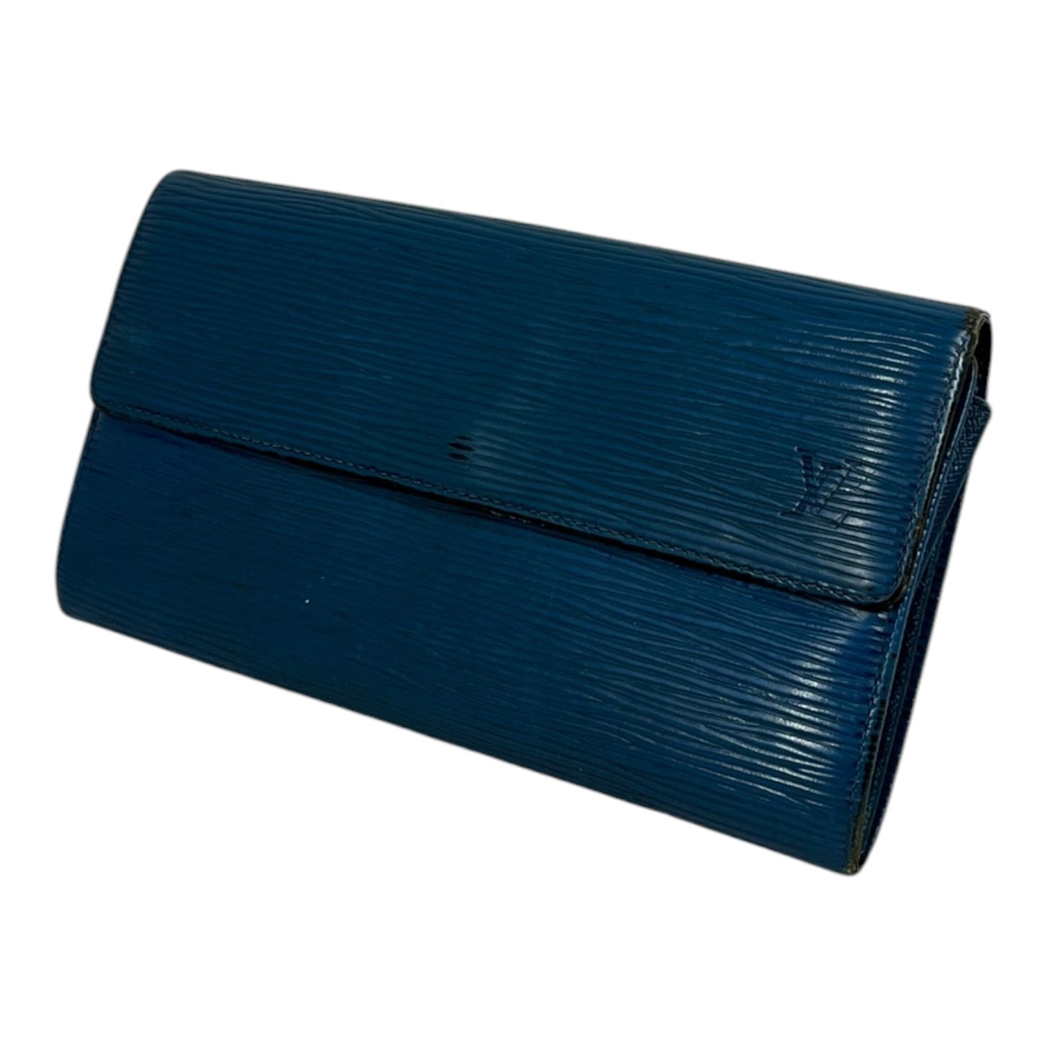 LOUIS VUITTON/Long Wallet/Leather/BLU/EPI view 1
