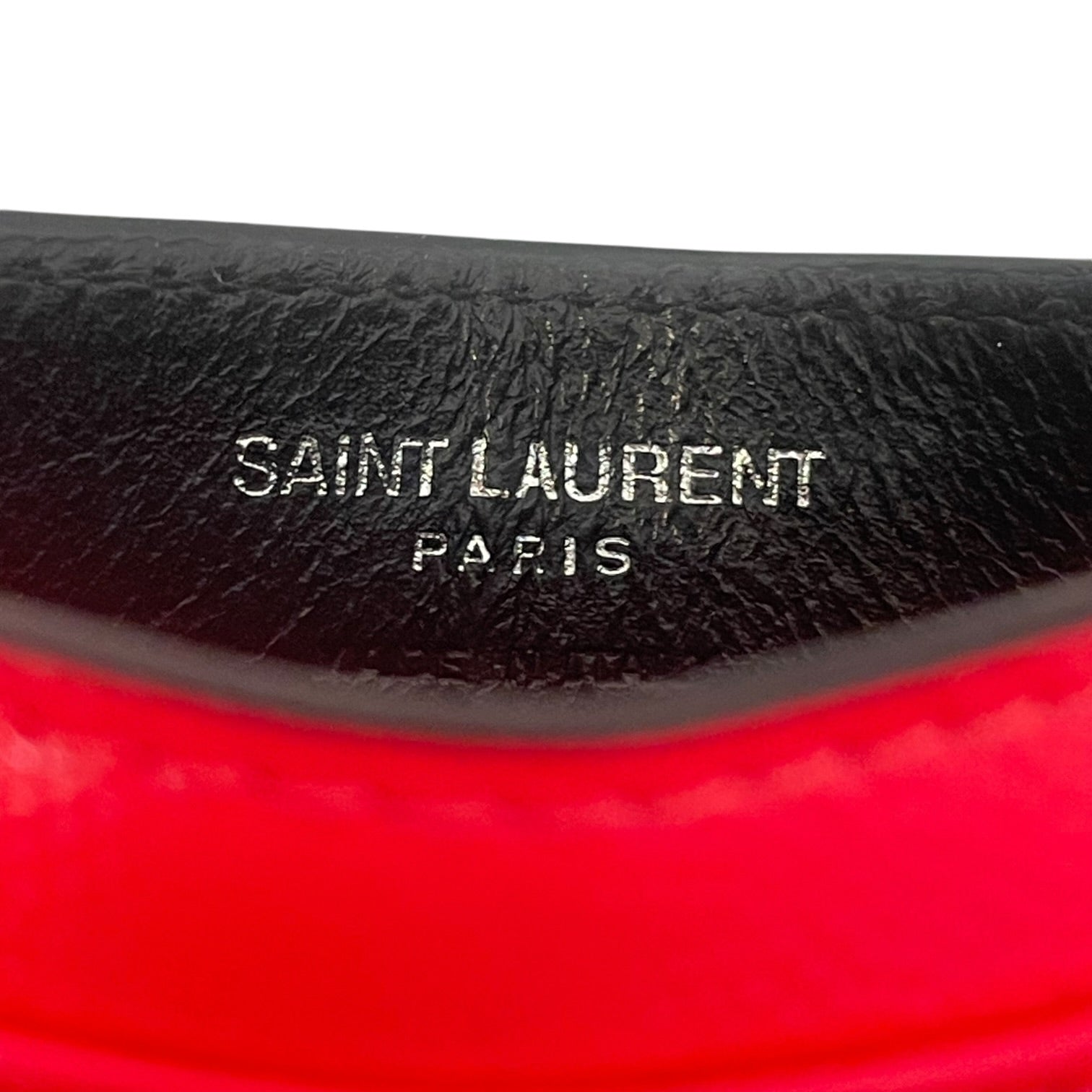 SAINT LAURENT/Card Case/Leather/PNK/coral patent gold hardware view 5