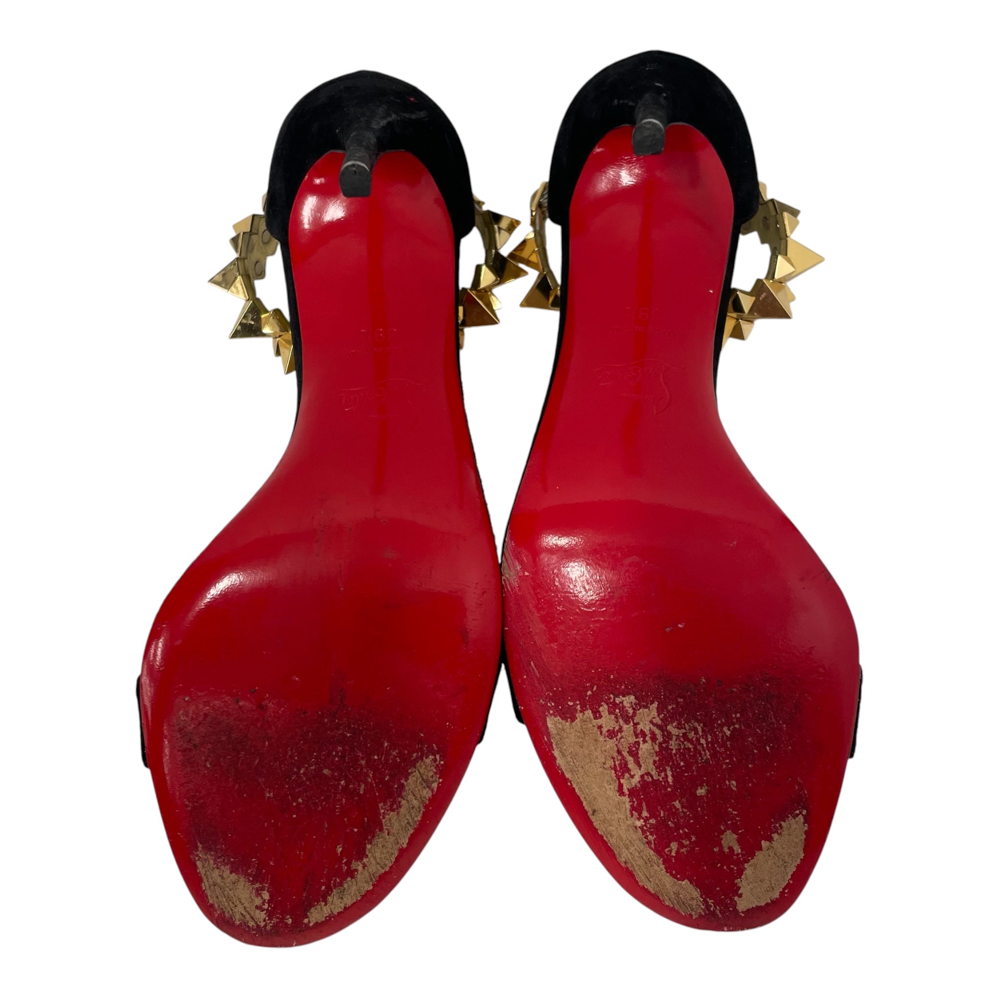 Christian Louboutin/Heels/US 9/Nylon/BLK/planetava 100 spikes view 5