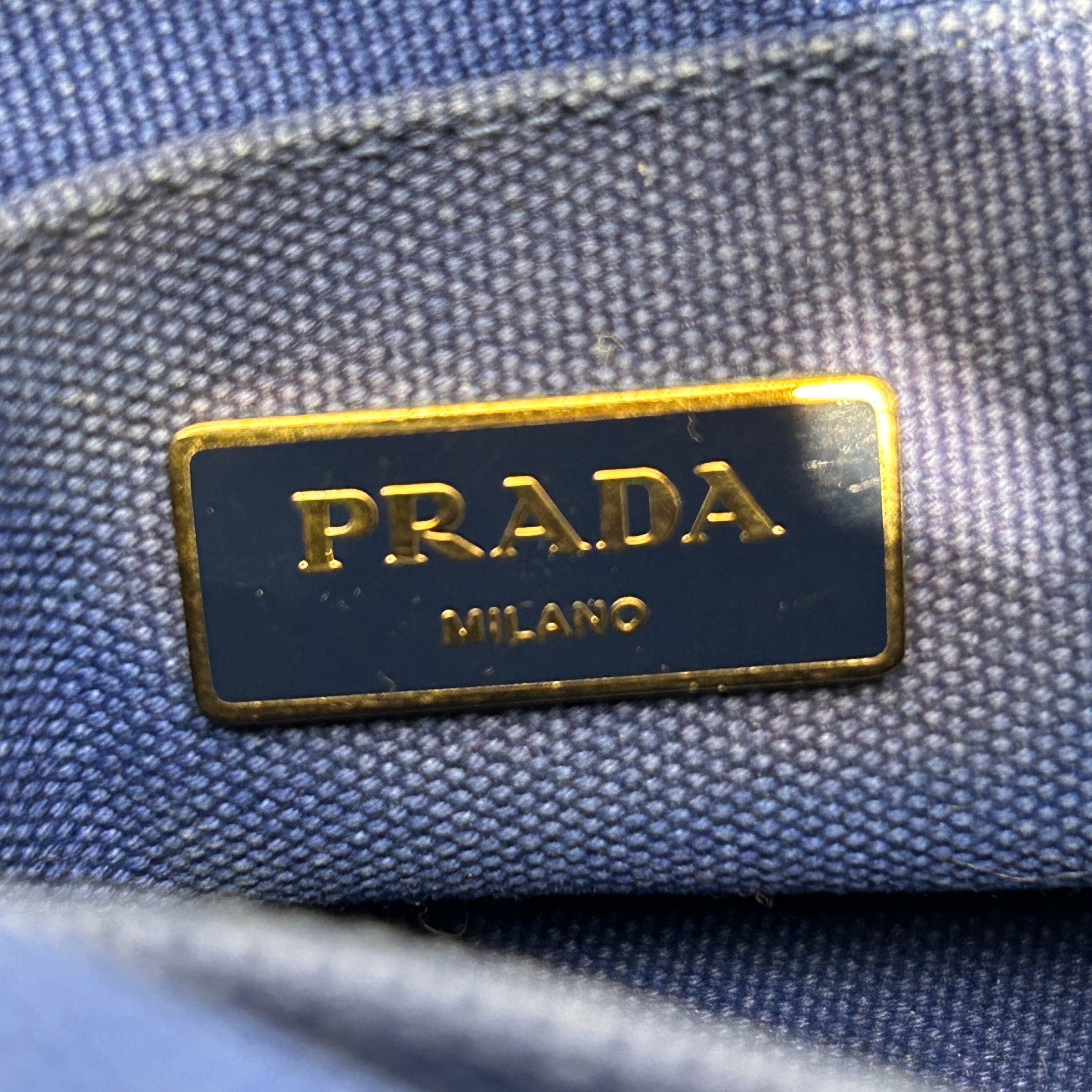 PRADA/Tote Bag/S/Border/BLU/Kanapa Mini Tote view 5