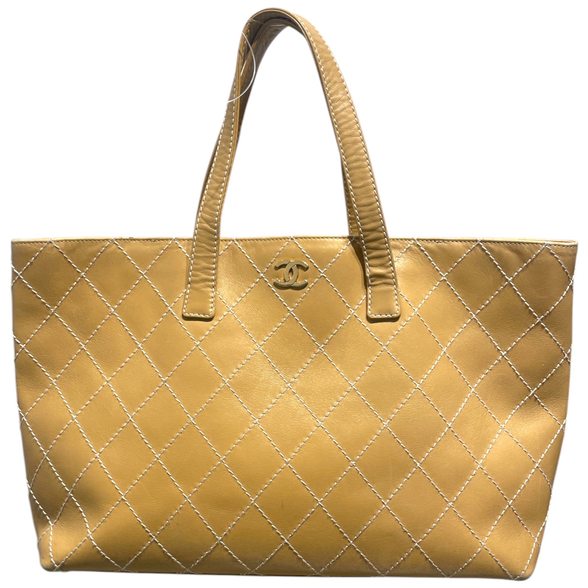 CHANEL/Hand Bag/Leather/CML/QUILTED/MONO INSIDE LINEN view 1