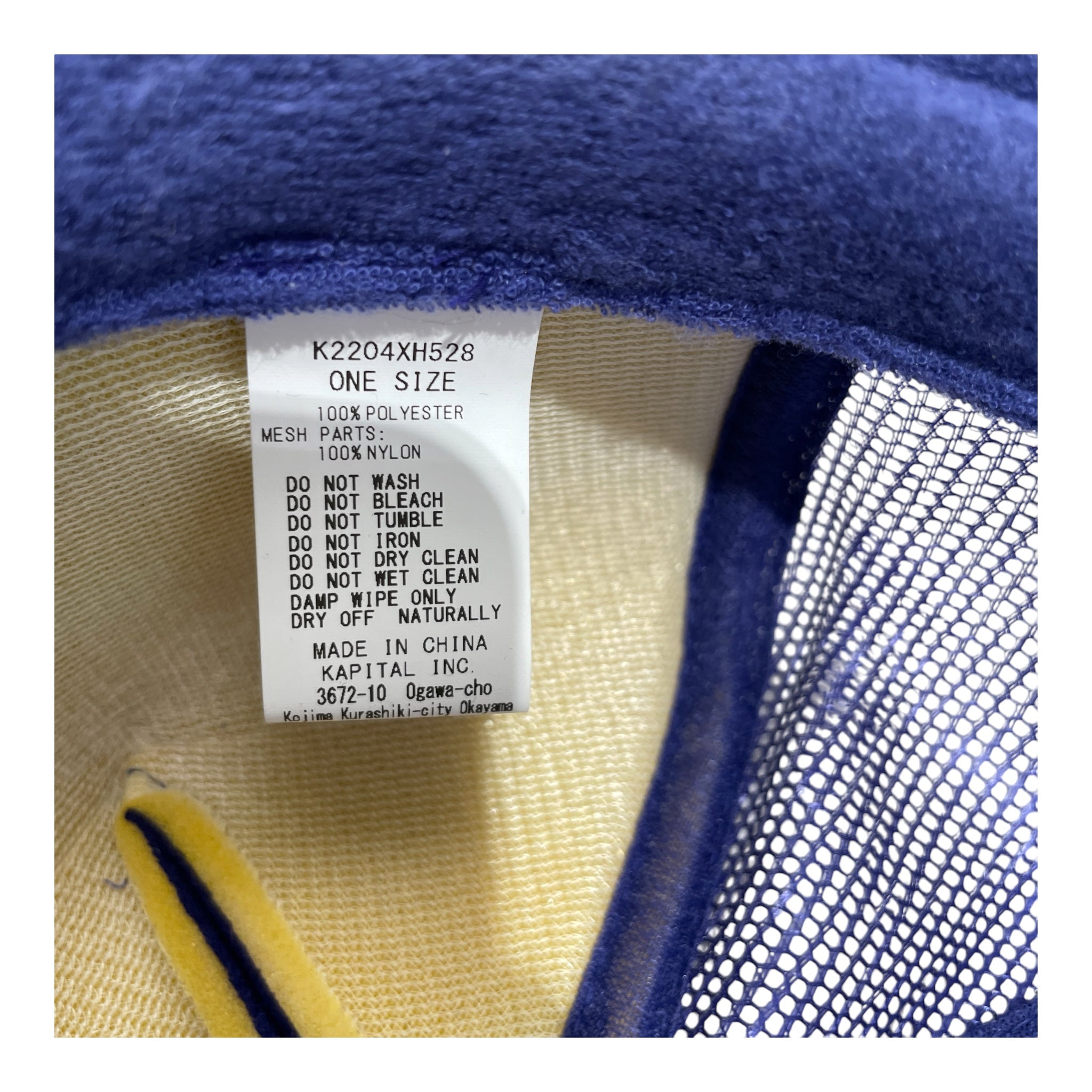 KAPITAL/Cap/Cotton/BLU/ view 3
