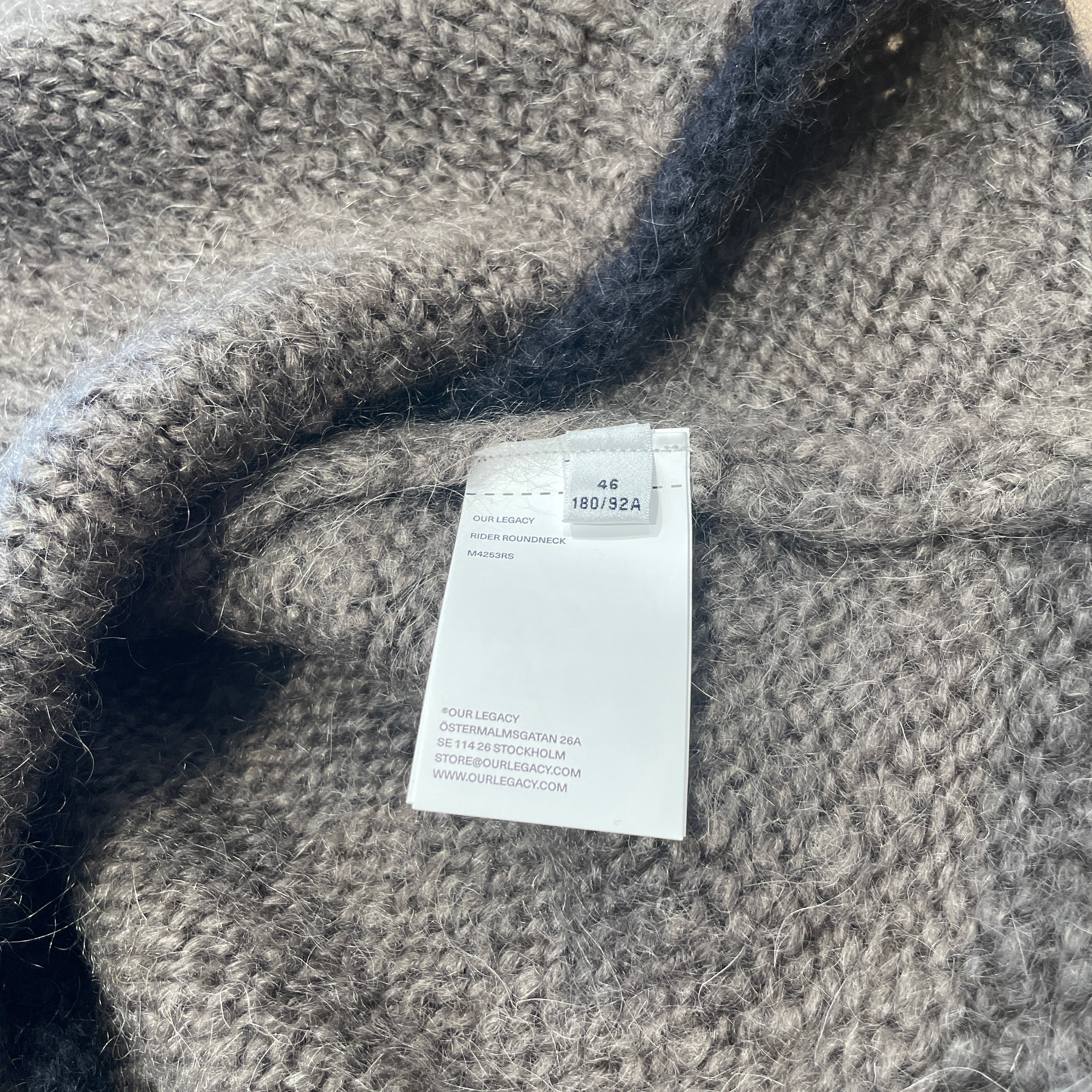 OUR LEGACY/Sweater/46/Mohair/BRW/Roider Steel Mohair Sweater view 3