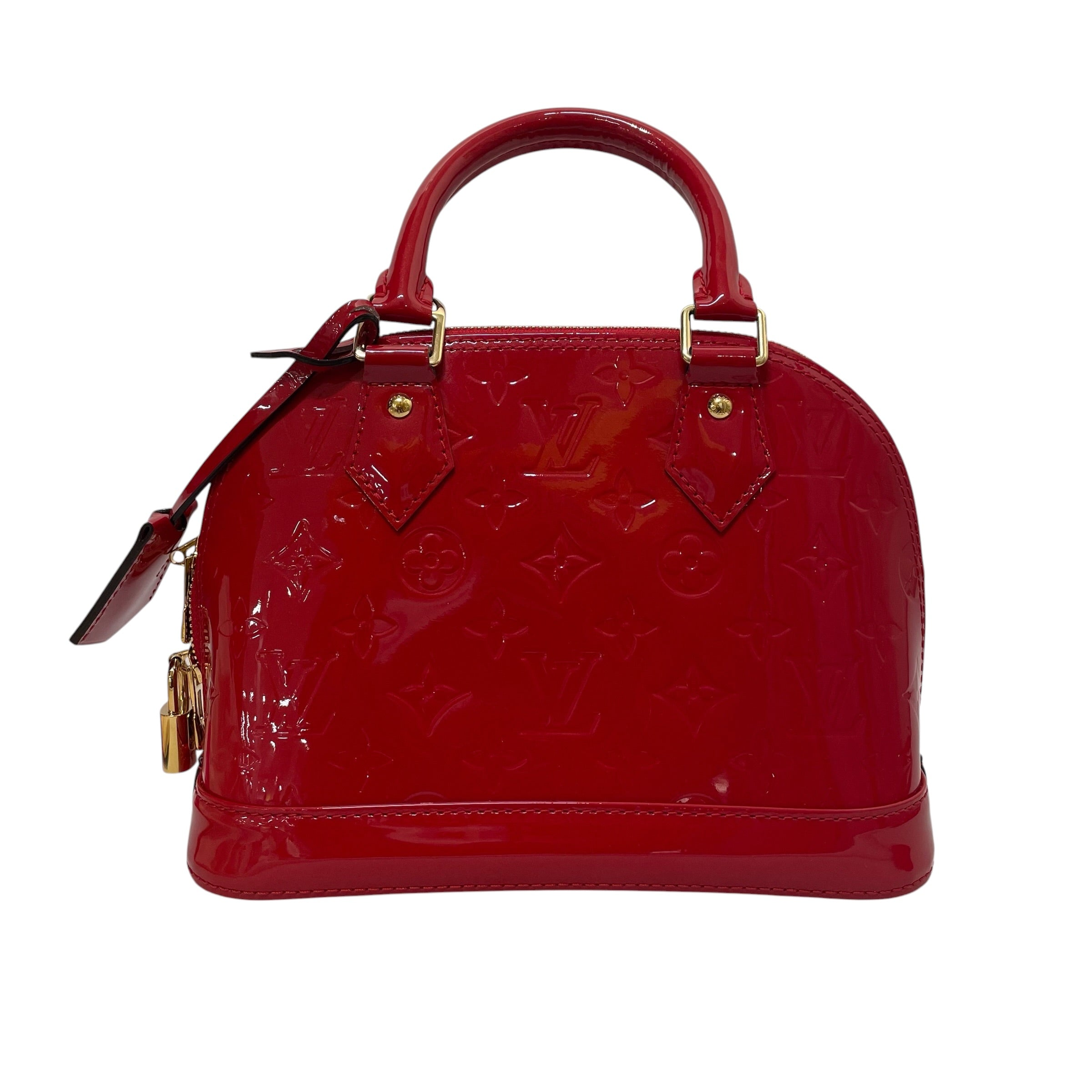 LOUIS VUITTON/Clutch Bag/Monogram/RED/RED VERNIS ALMA view 1