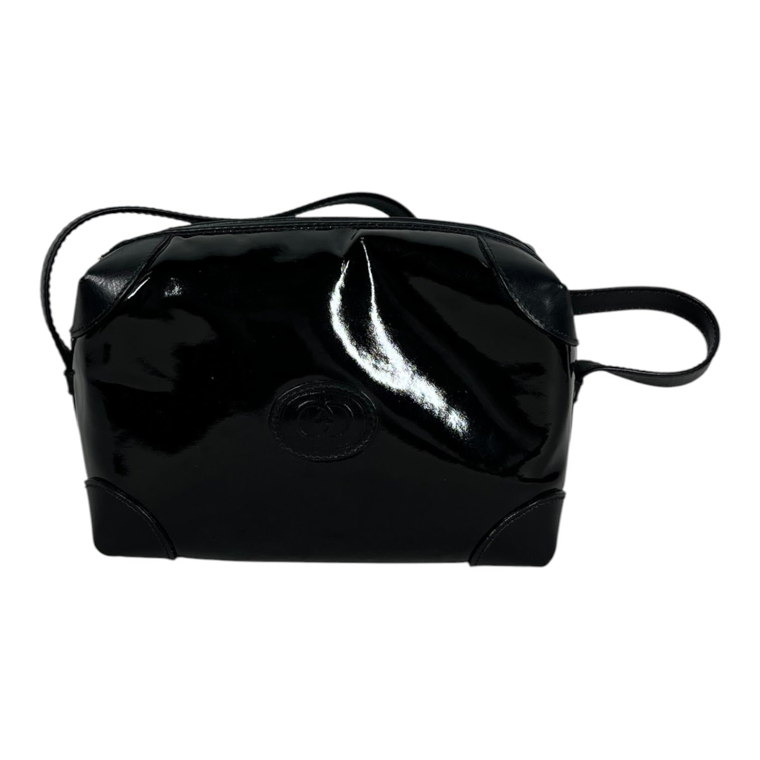 GUCCI/Hand Bag/Leather/BLK/patent view 1