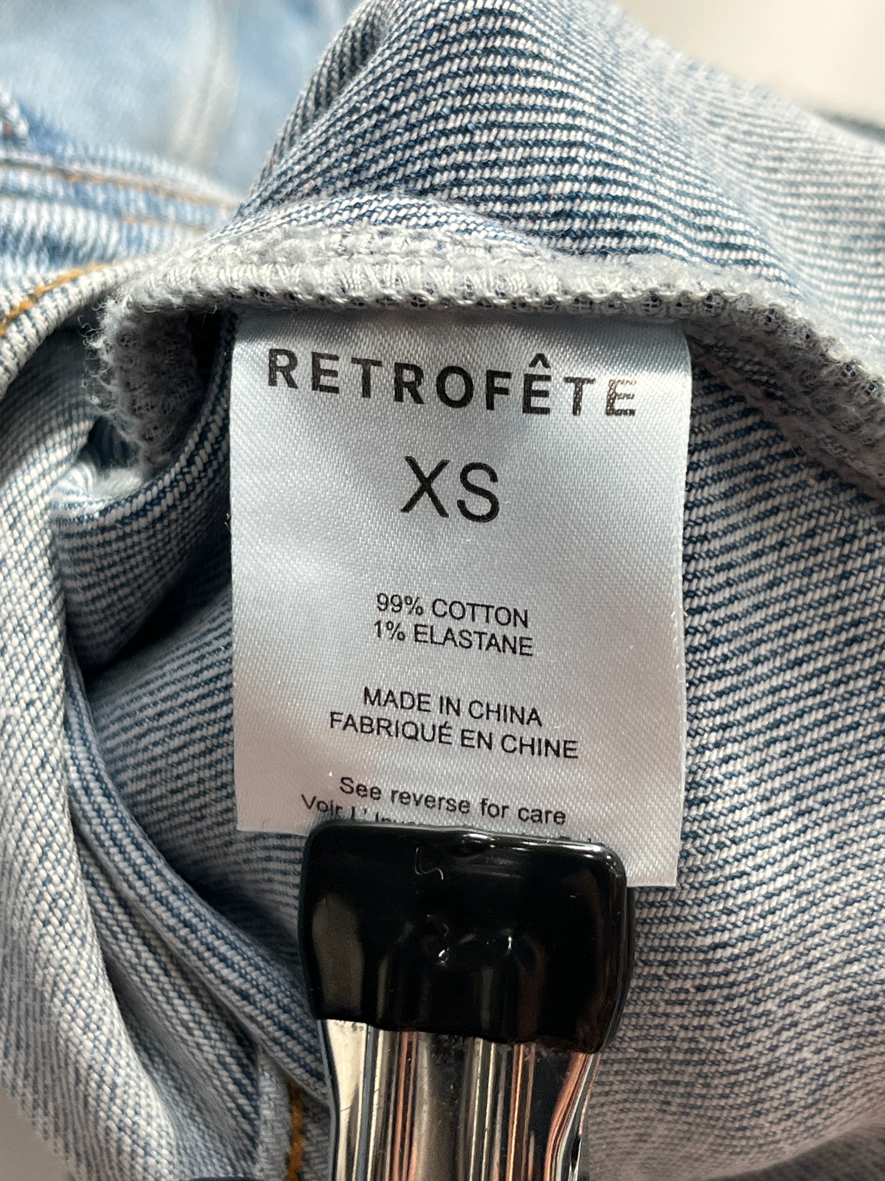 retrofete/Denim Jkt/XS/Cotton/BLU/PADDED SHOULDER + CROPPED view 4