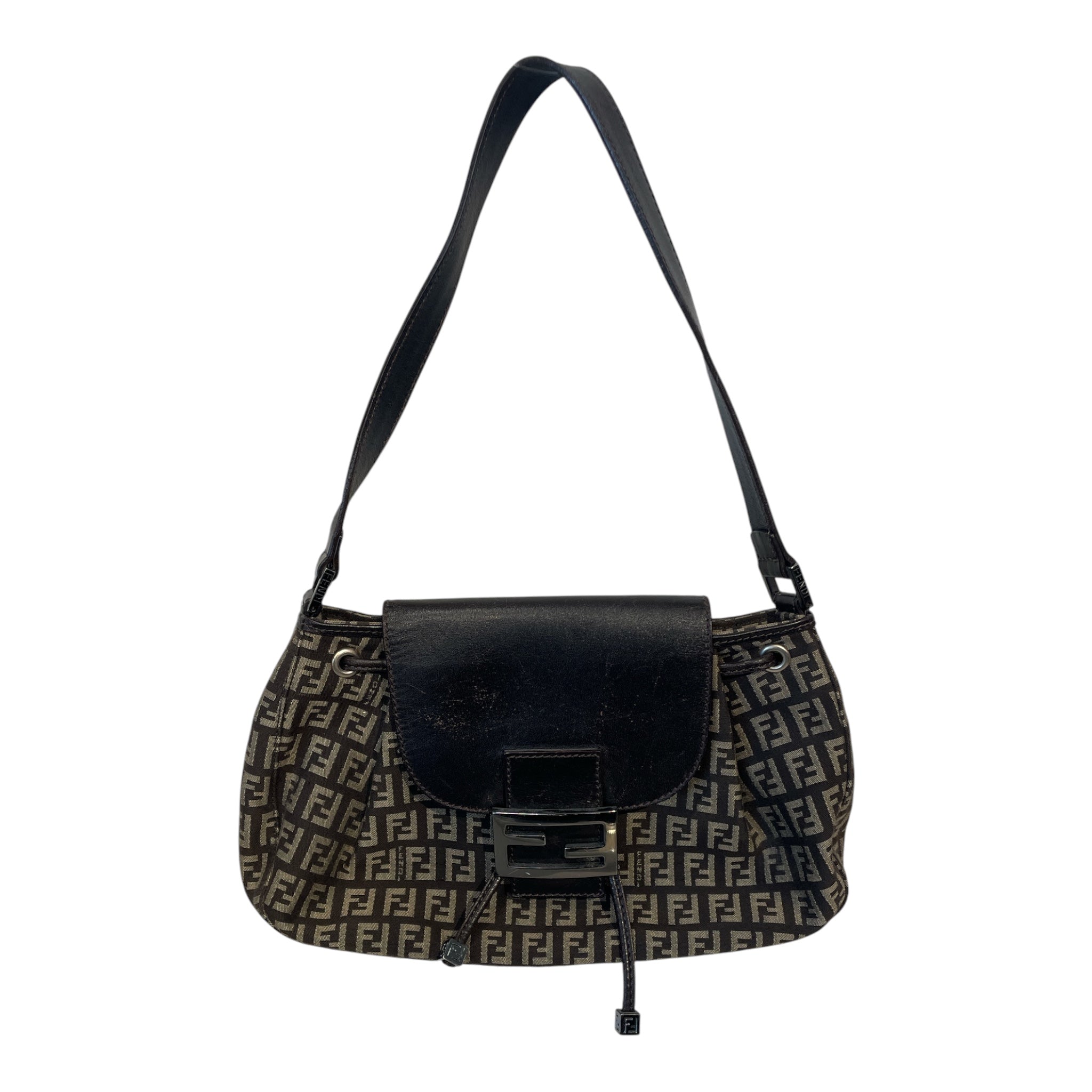 FENDI/Bag/Monogram/Cotton/BRW/ZUCCHINO DRAWSTRING