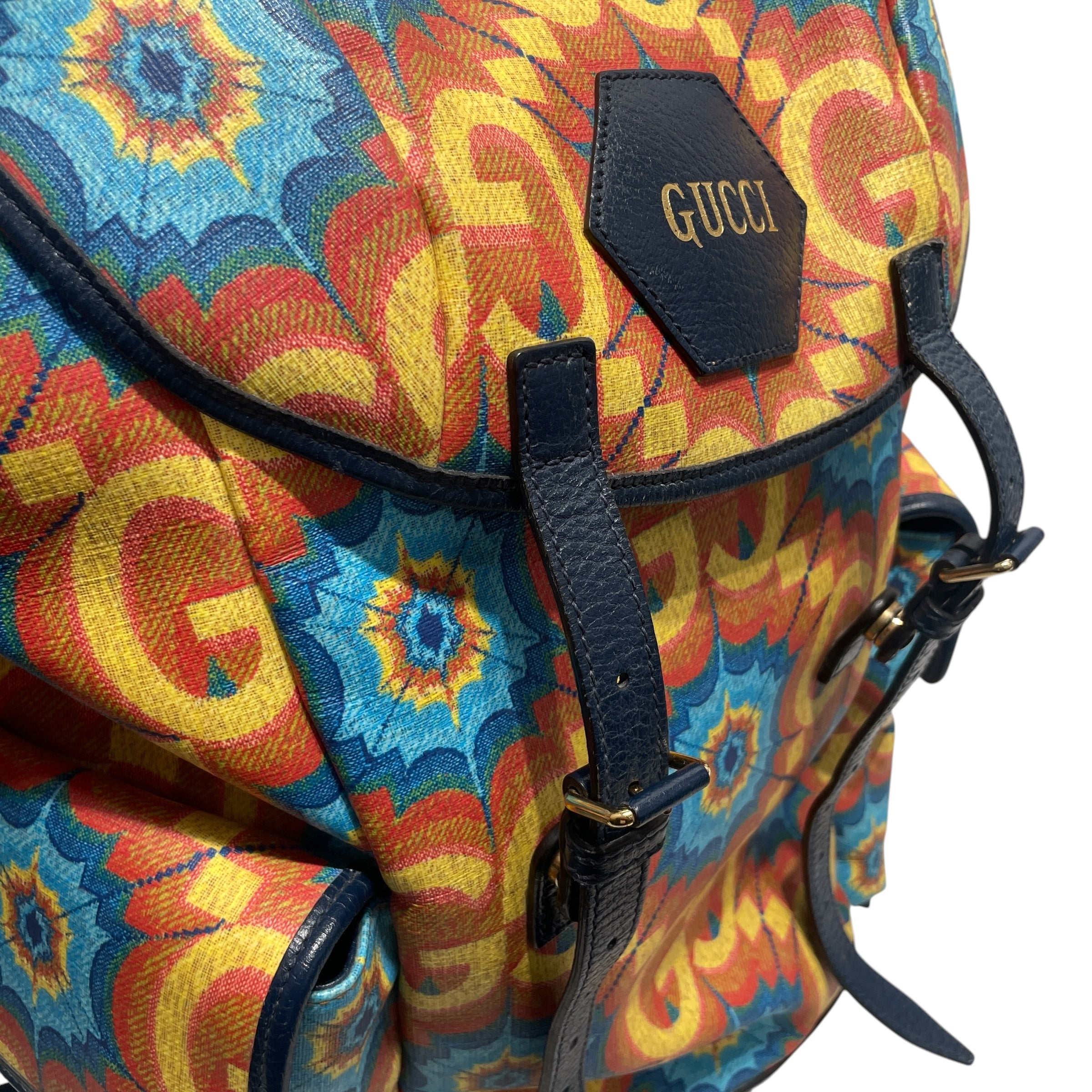 GUCCI/Backpack/All Over Print/Acrylic/NVY/100 CENTENNIAL view 6