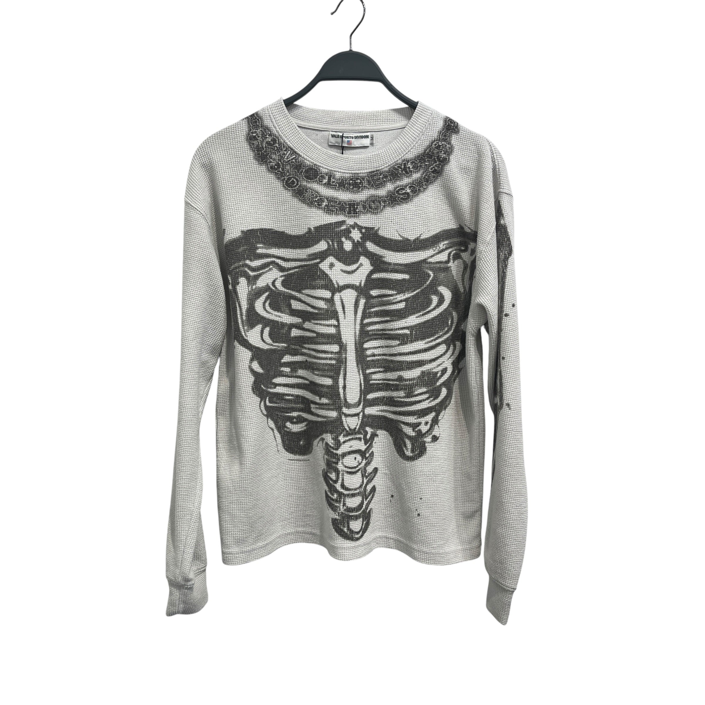 valley/LS T-Shirt/M/Cotton/GRY/airbrush skelly view 1