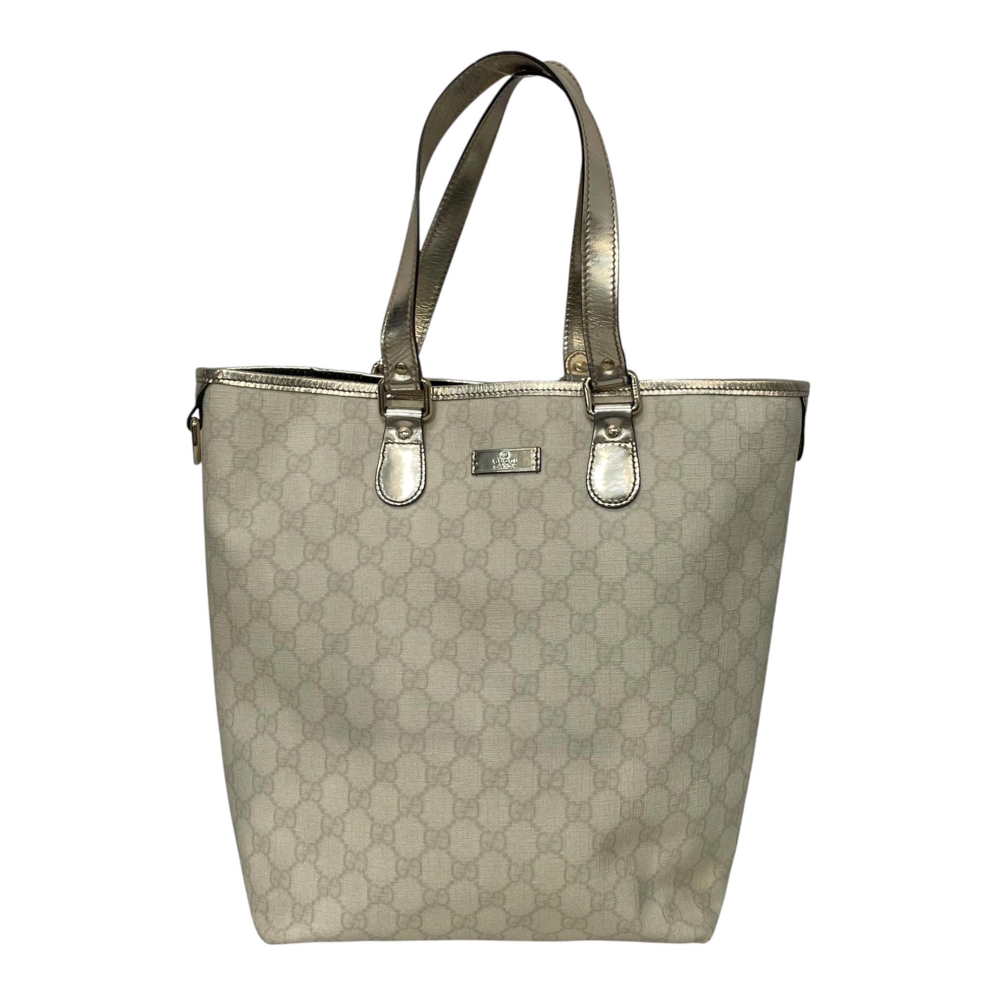 GUCCI/Tote Bag/Monogram/Leather/IVR/SUPREME METALLIC TOTE view 1