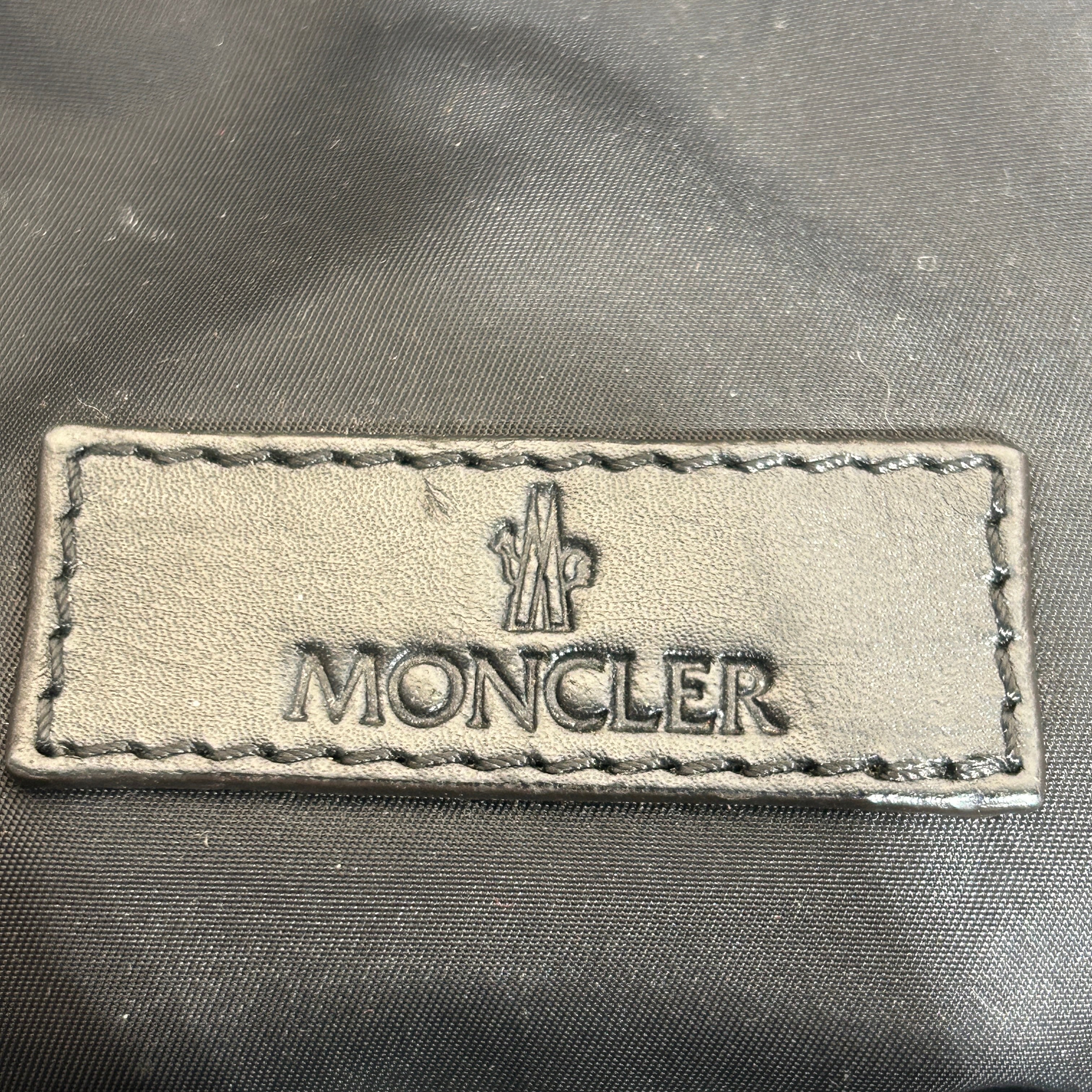 MONCLER/Backpack/Suede/BLK/Suede bottom, White Logo view 5