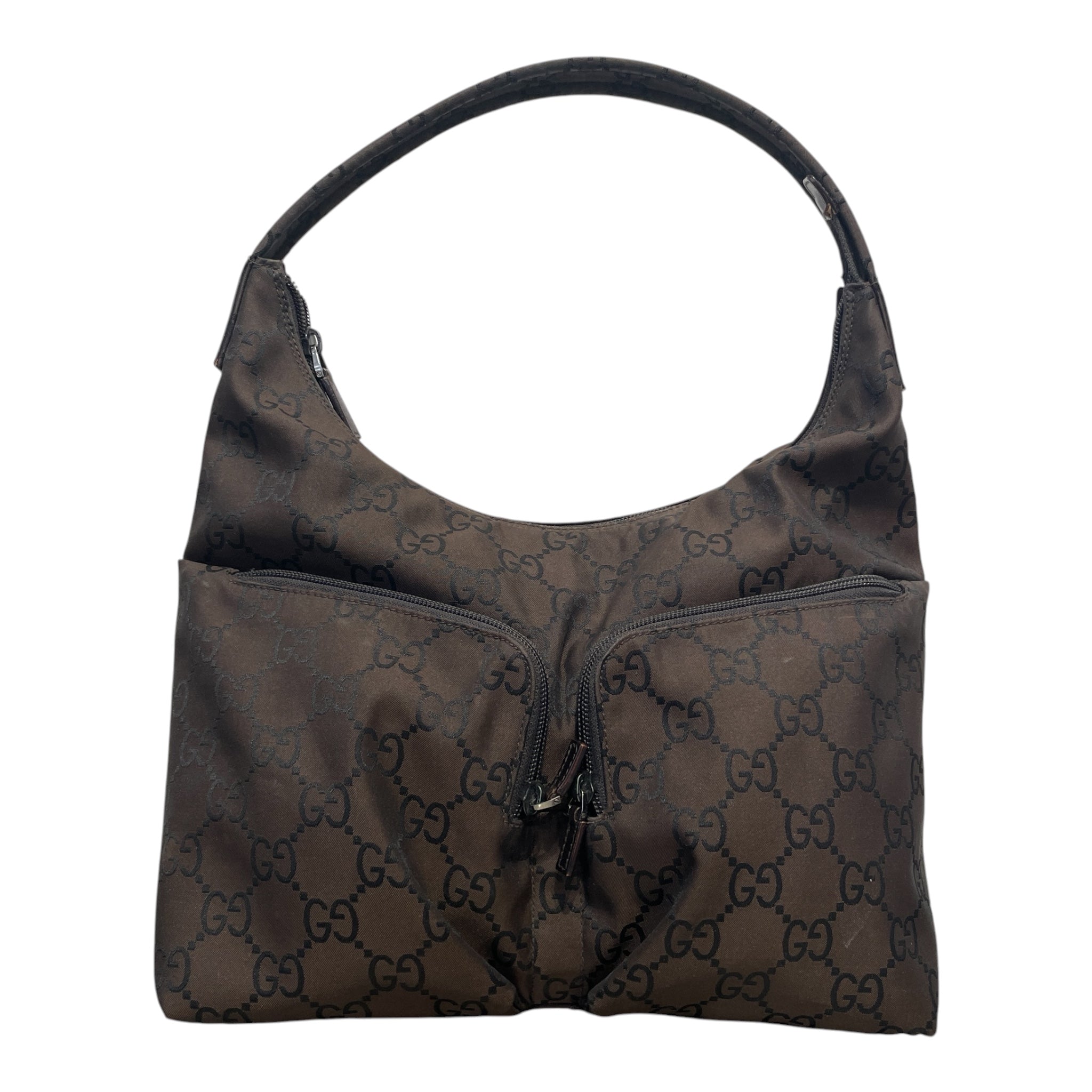GUCCI/Hand Bag/Monogram/Nylon/BRW/SYN/SIGN view 1
