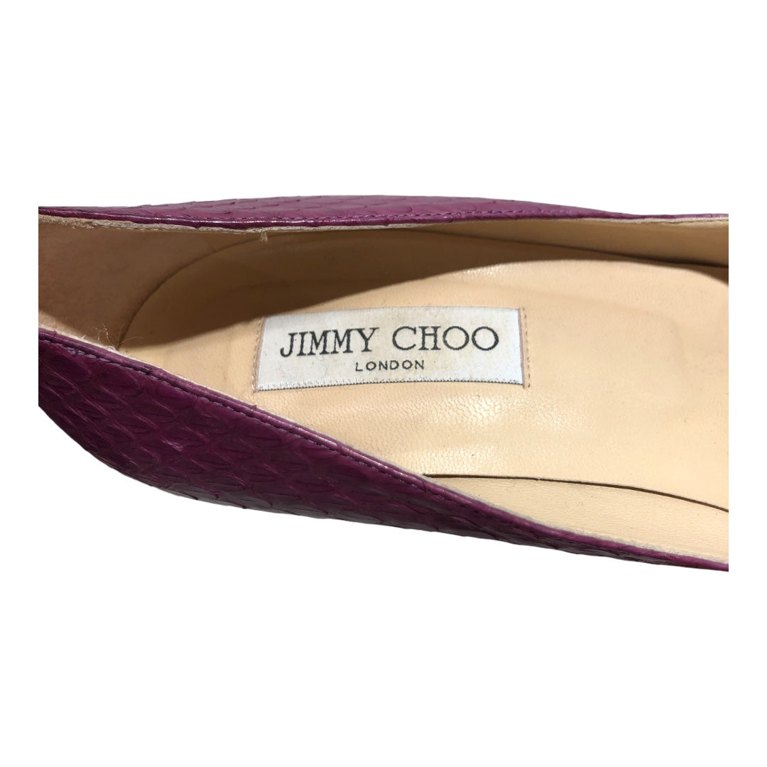 JIMMY CHOO/Heels/EU 40/Animal Pattern/PPL/purplish snakeskin like fabric view 3