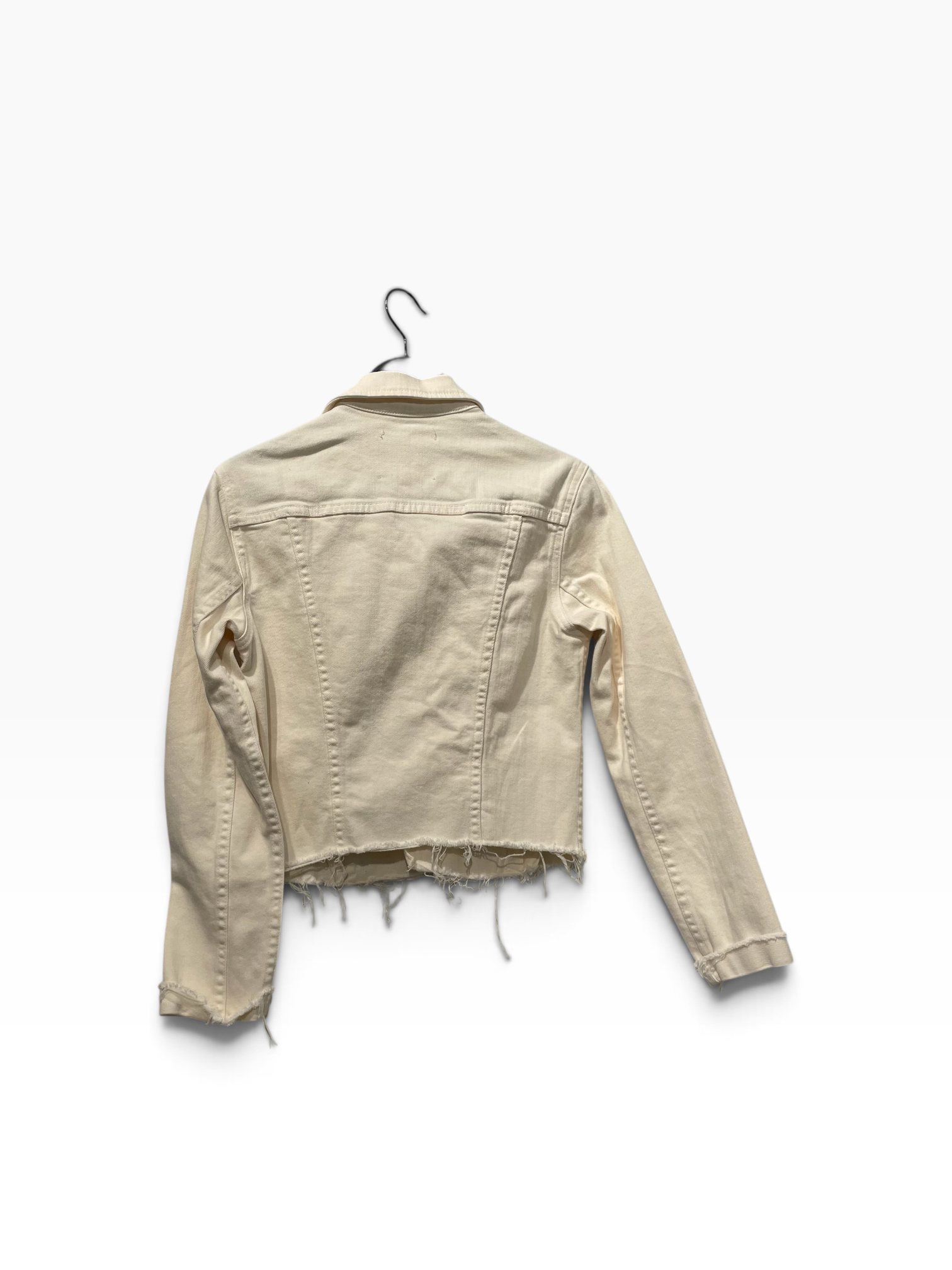 L'AGENCE/Denim Jkt/XS/Denim/WHT/L'AGENCE White Denim Crop Jck view 2