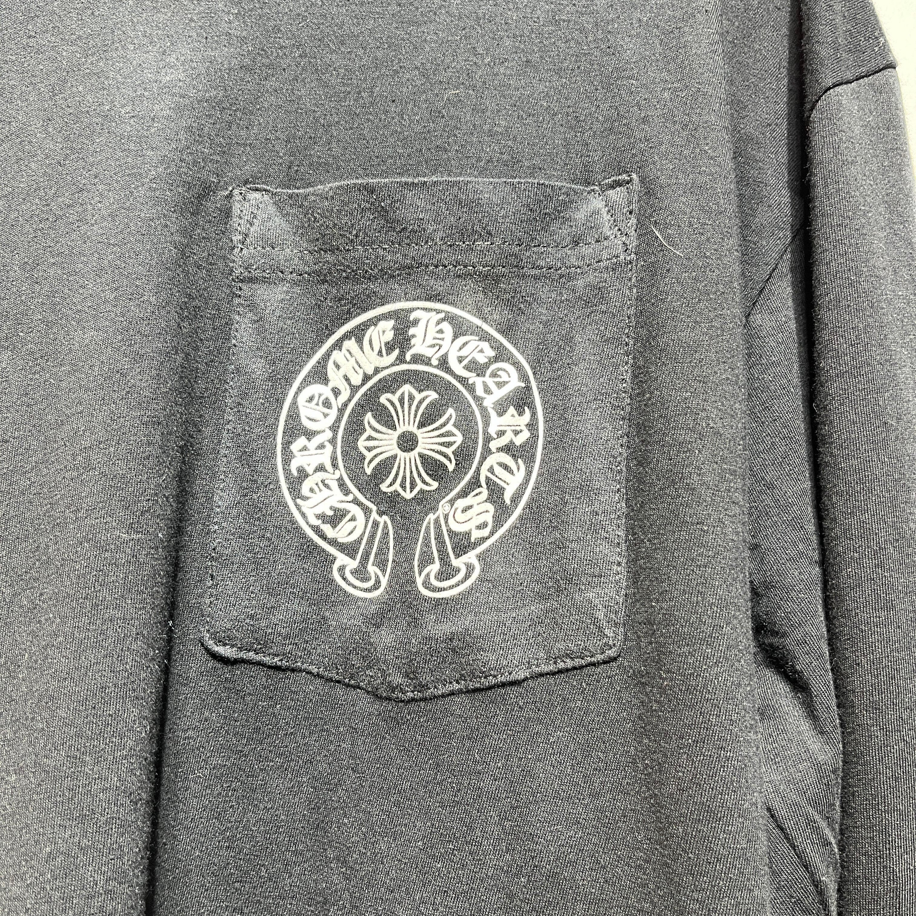 CHROME HEARTS/LS T-Shirt/M/Cotton/BLK/Fleur Long Sleeve view 4