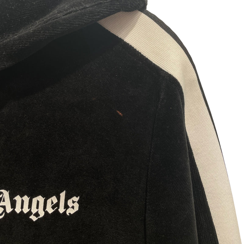 Palm Angels/Zip Up Hoodie/M/Cotton/BLK/CROPPED ZIP