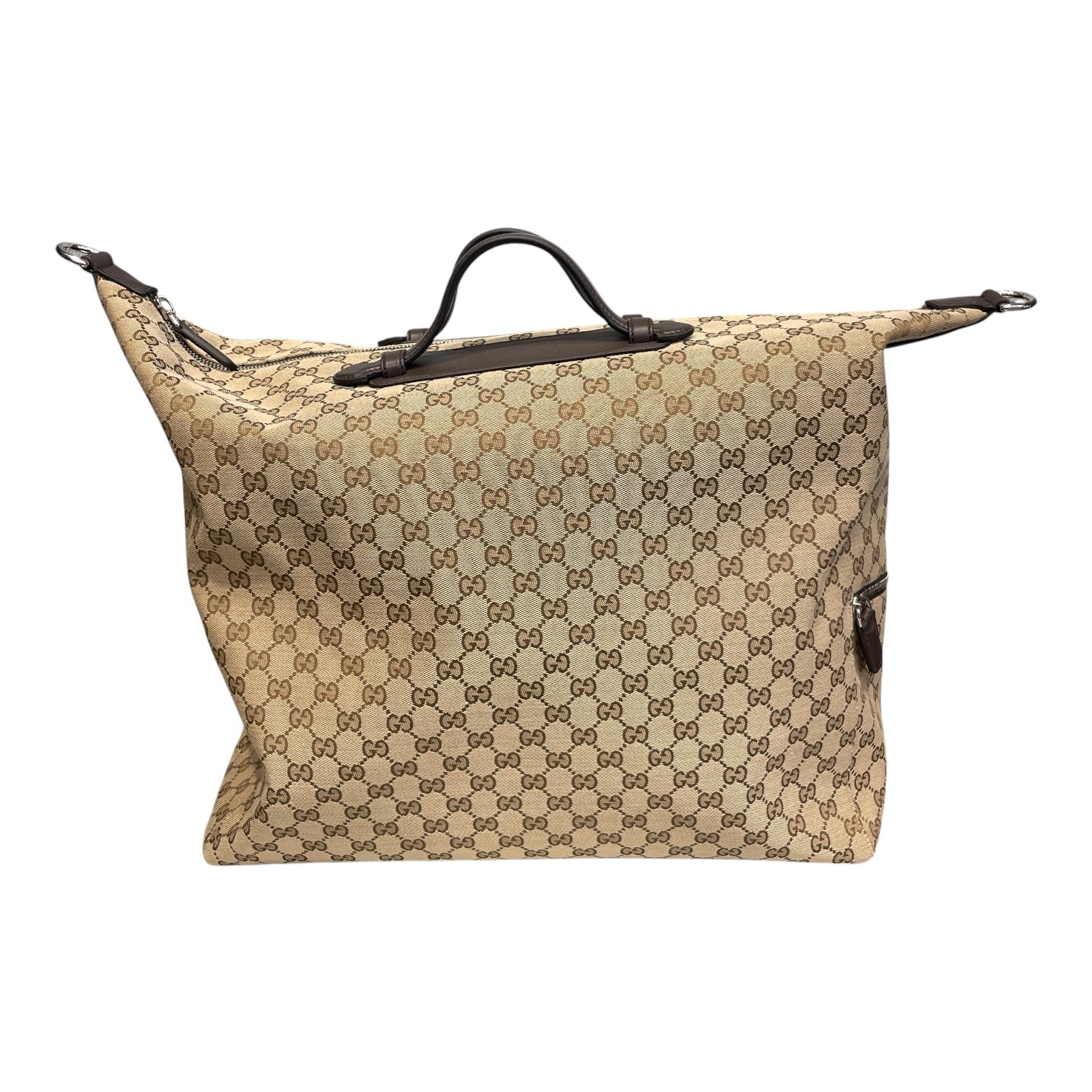 GUCCI/Bag/Monogram/KHK/canvas travel bag view 2