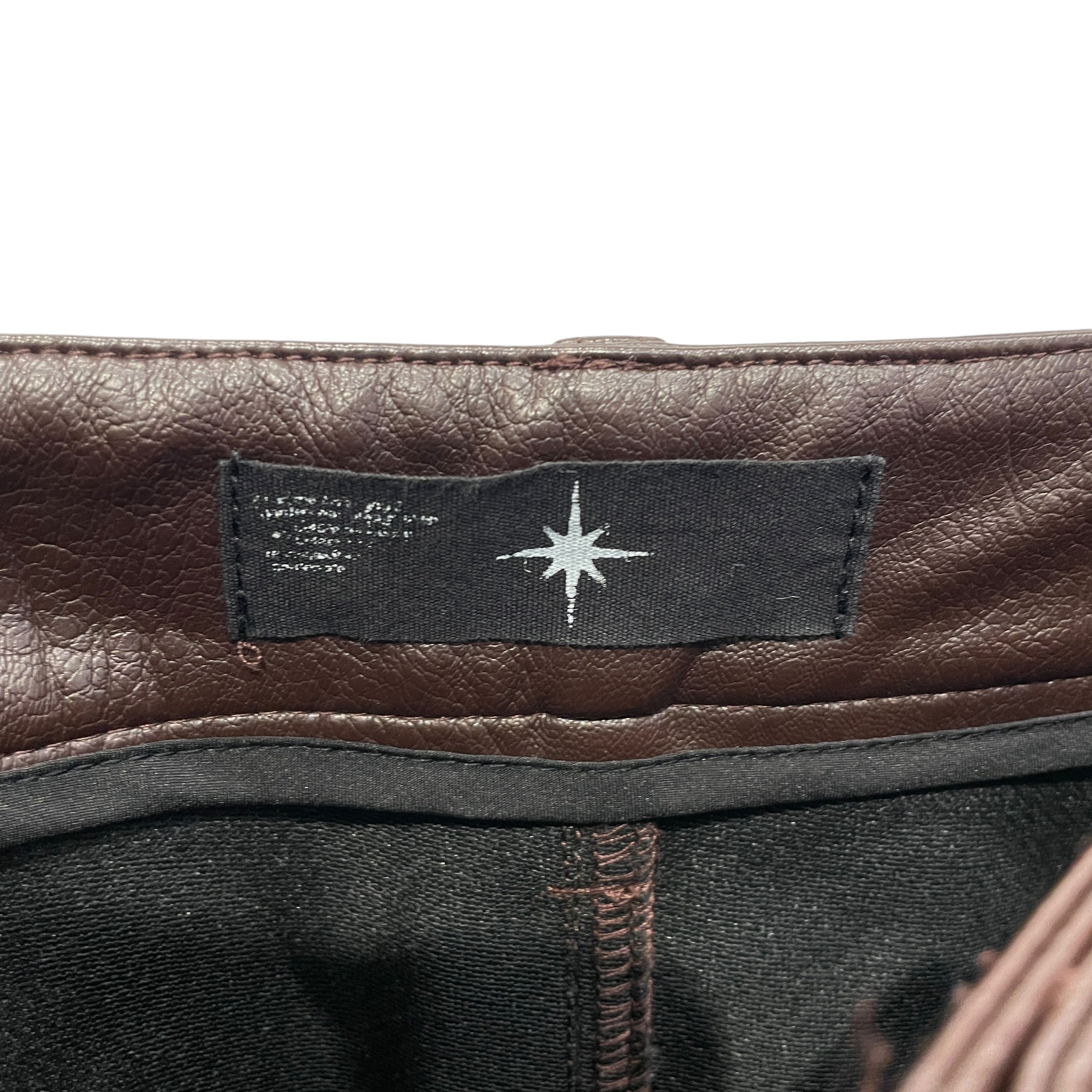 GOLDEN GOOSE/Bootcut Pants/L/Leather/BRW/LEFT THIGH PATCH POCKET view 3