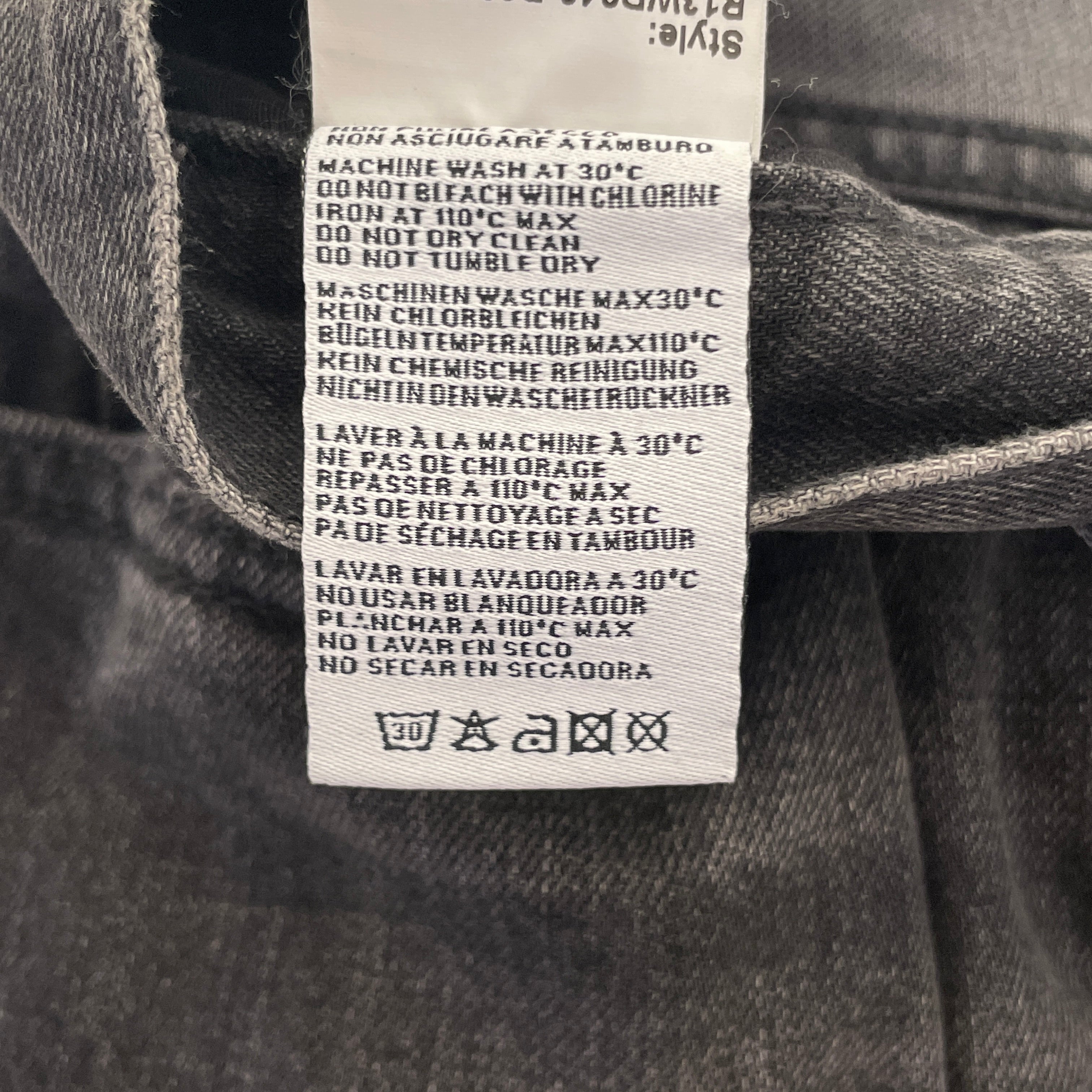R13/Straight Pants/14/Denim/BLK/DISTRESSED POCKETS view 3