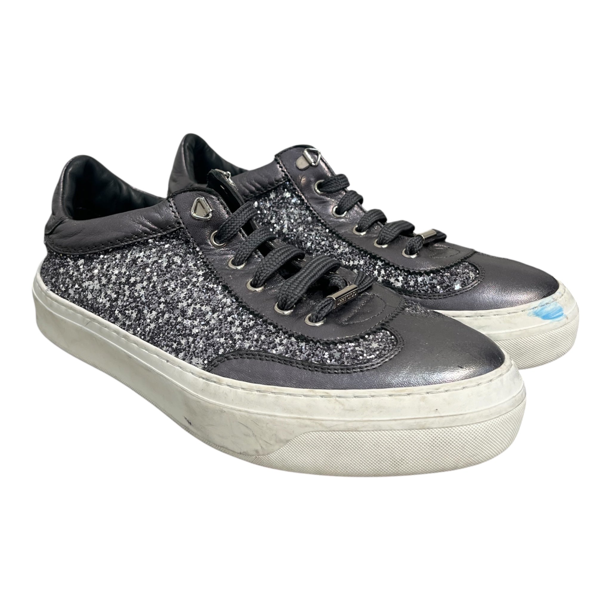 JIMMY CHOO/Low-Sneakers/EU 42/Leather/SLV/SILVER STAR SNEAKER view 1