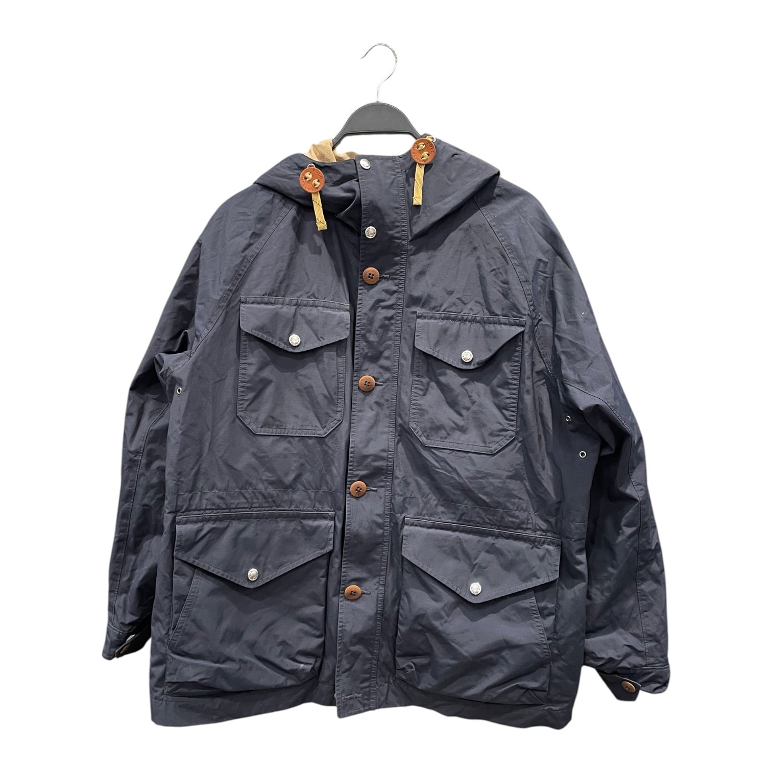 POLO RALPH LAUREN/Windbreaker/M/Nylon/NVY/Faille Hooded Anorak Jacket