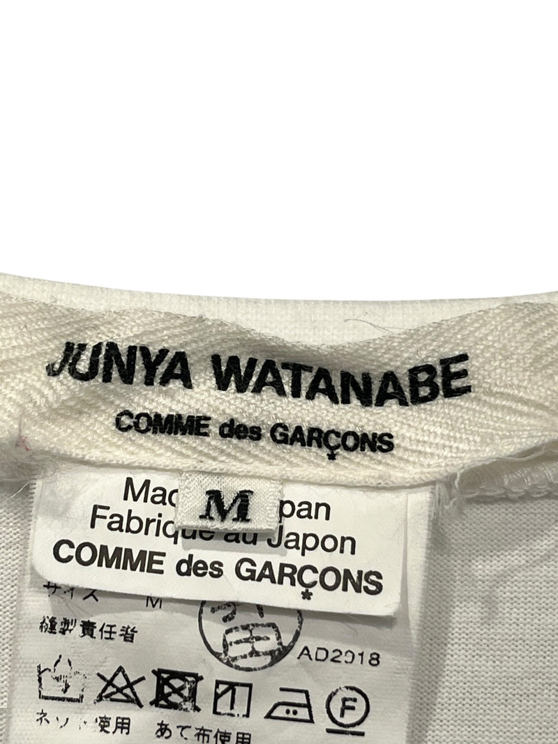 JUNYA WATANABE COMME des GARCONS/SS Cut & Sew/M/Cotton/WHT/denim corset sewn on
