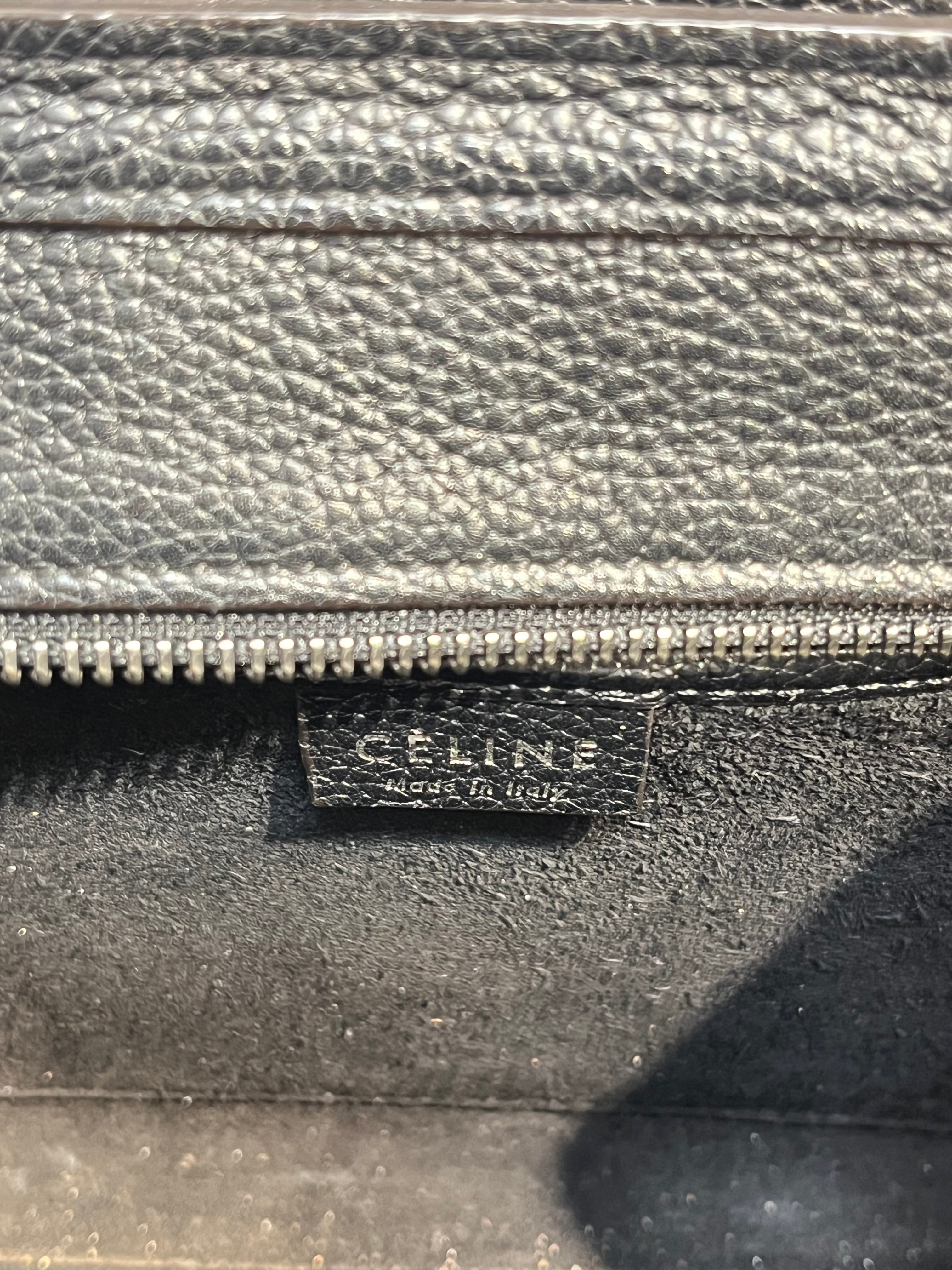 CELINE/Hand Bag/Leather/BLK/BLACK LEATHER NANO LUGGAGE BAG view 4
