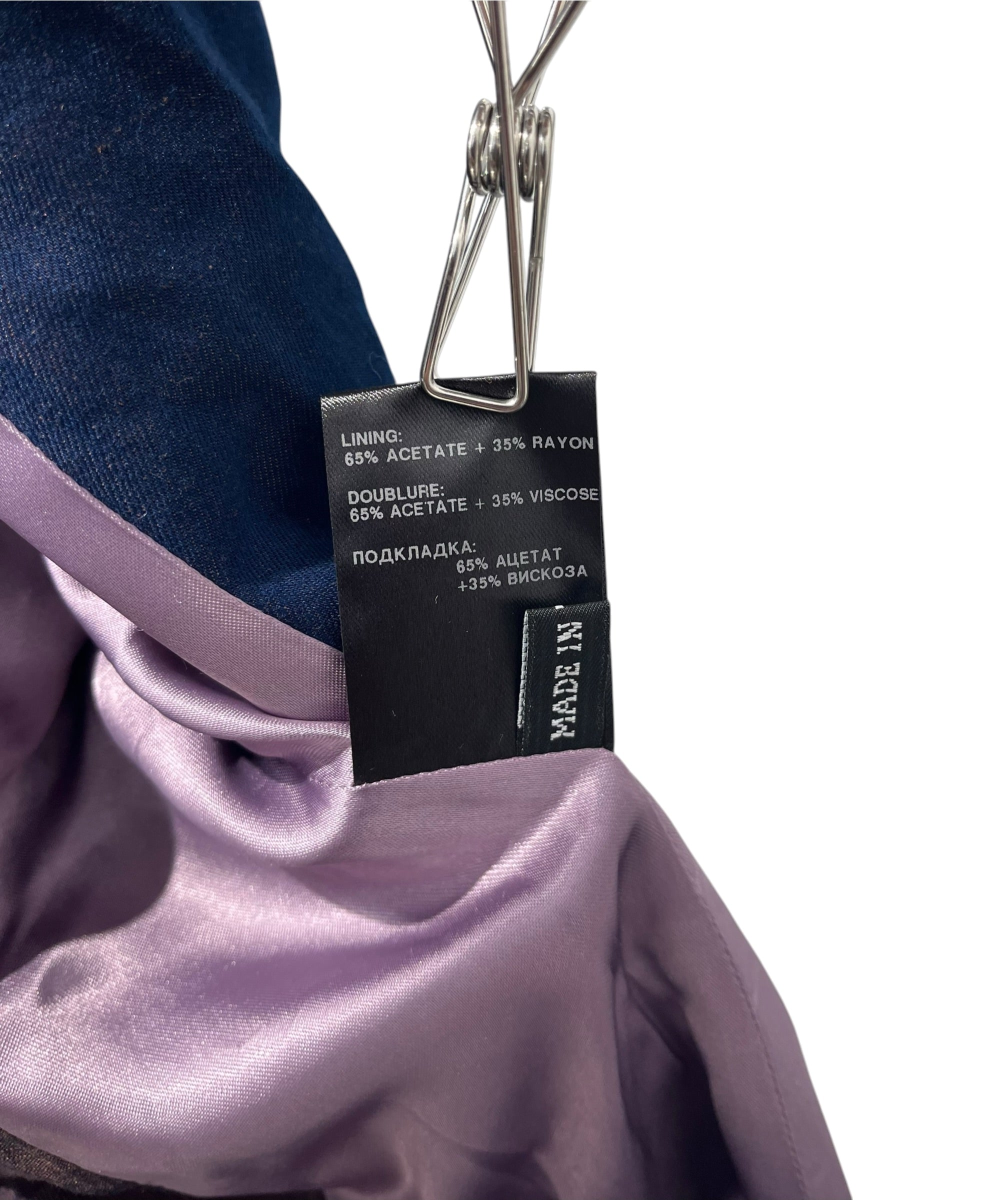 ANN DEMEULEMEESTER/Vest/XS/NVY/SUIT VEST PRPL INNER view 5