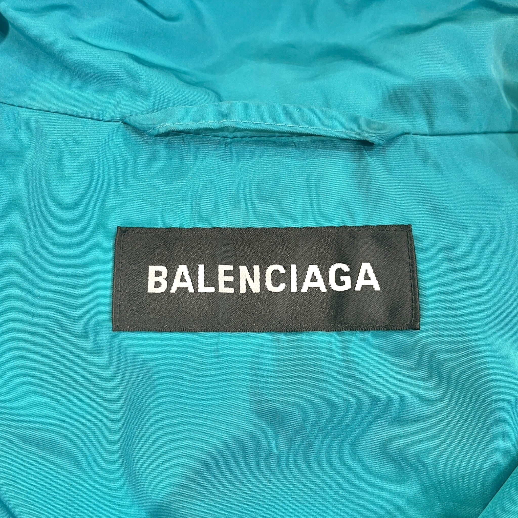 BALENCIAGA/Windbreaker/44/Polyester/BLU/Pullover/LOGO PARKA view 3