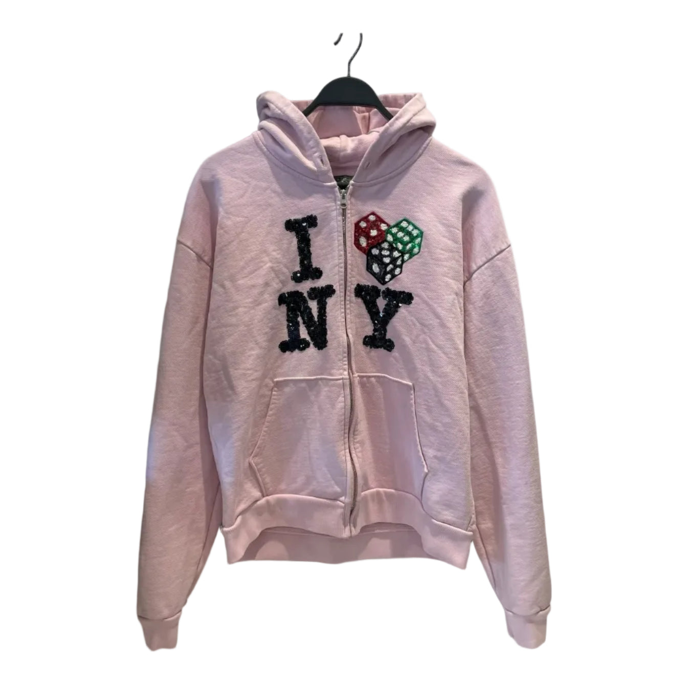 DENIM TEARS/Zip Up Hoodie/XL/Cotton/PNK/Cee-Lo NYC Sequins view 1